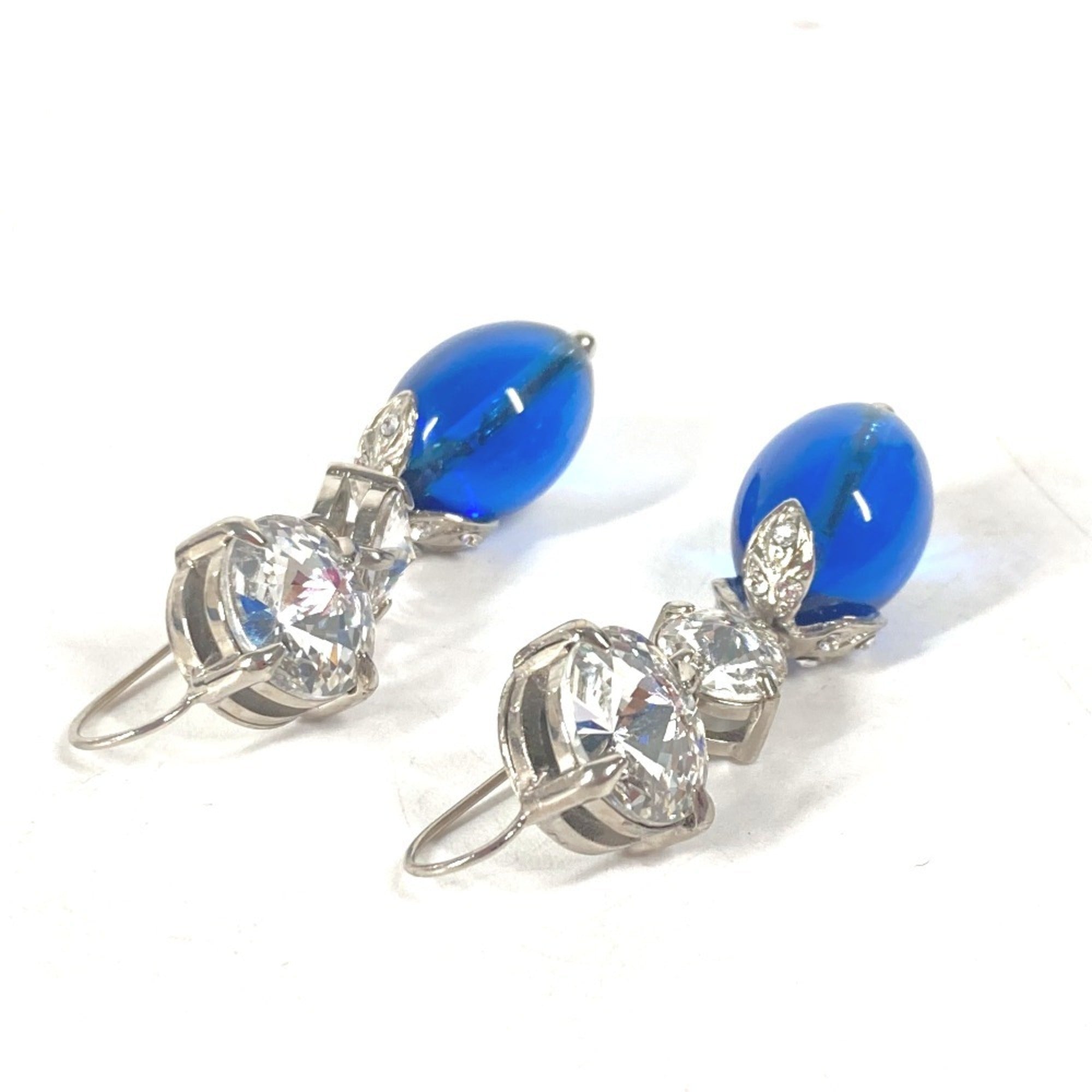 Earrings Rhinestone Silver-Tone Metal
