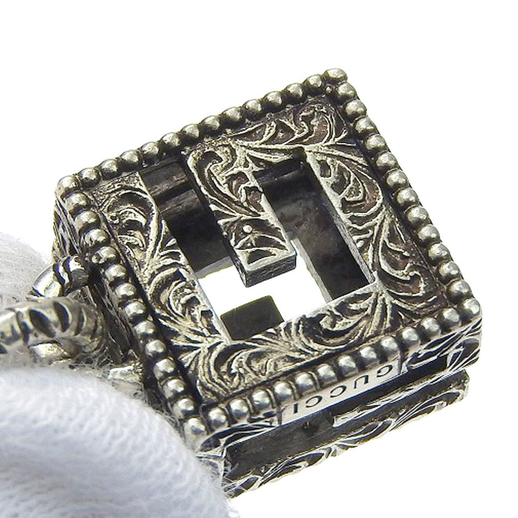 Square G Pendant Necklace Sterling Silver