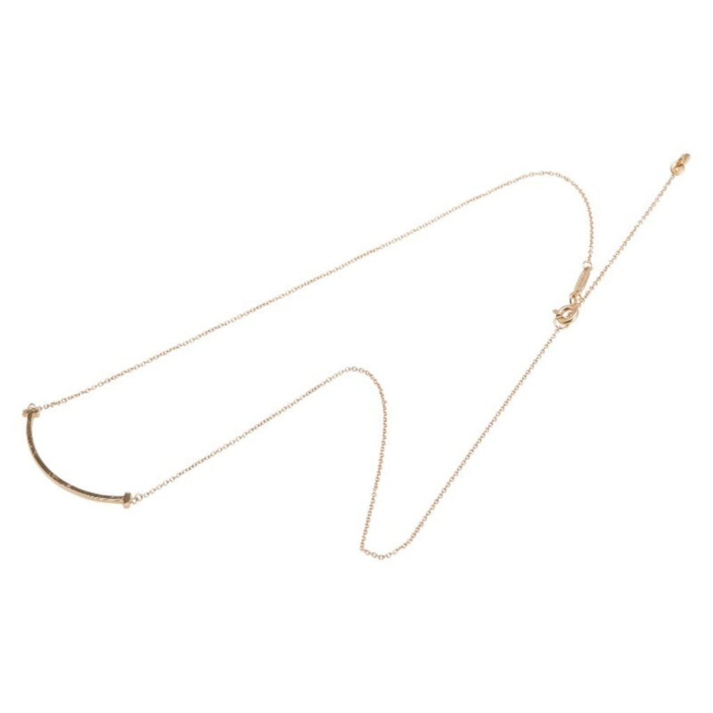 T Smile Pendant Necklace 18K Rose Gold