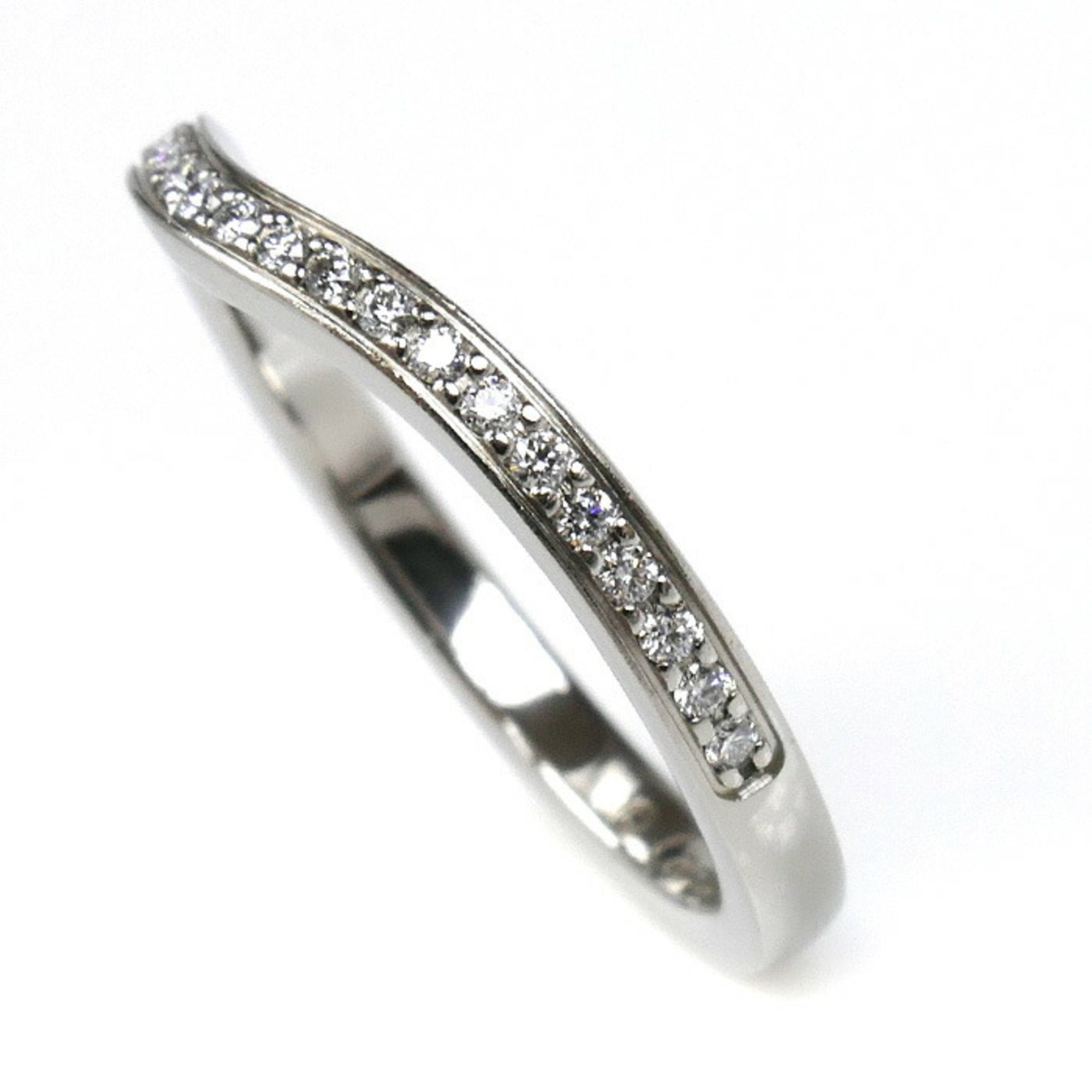 Ballerina Curve Half Eternity Ring Platinum with Diamond