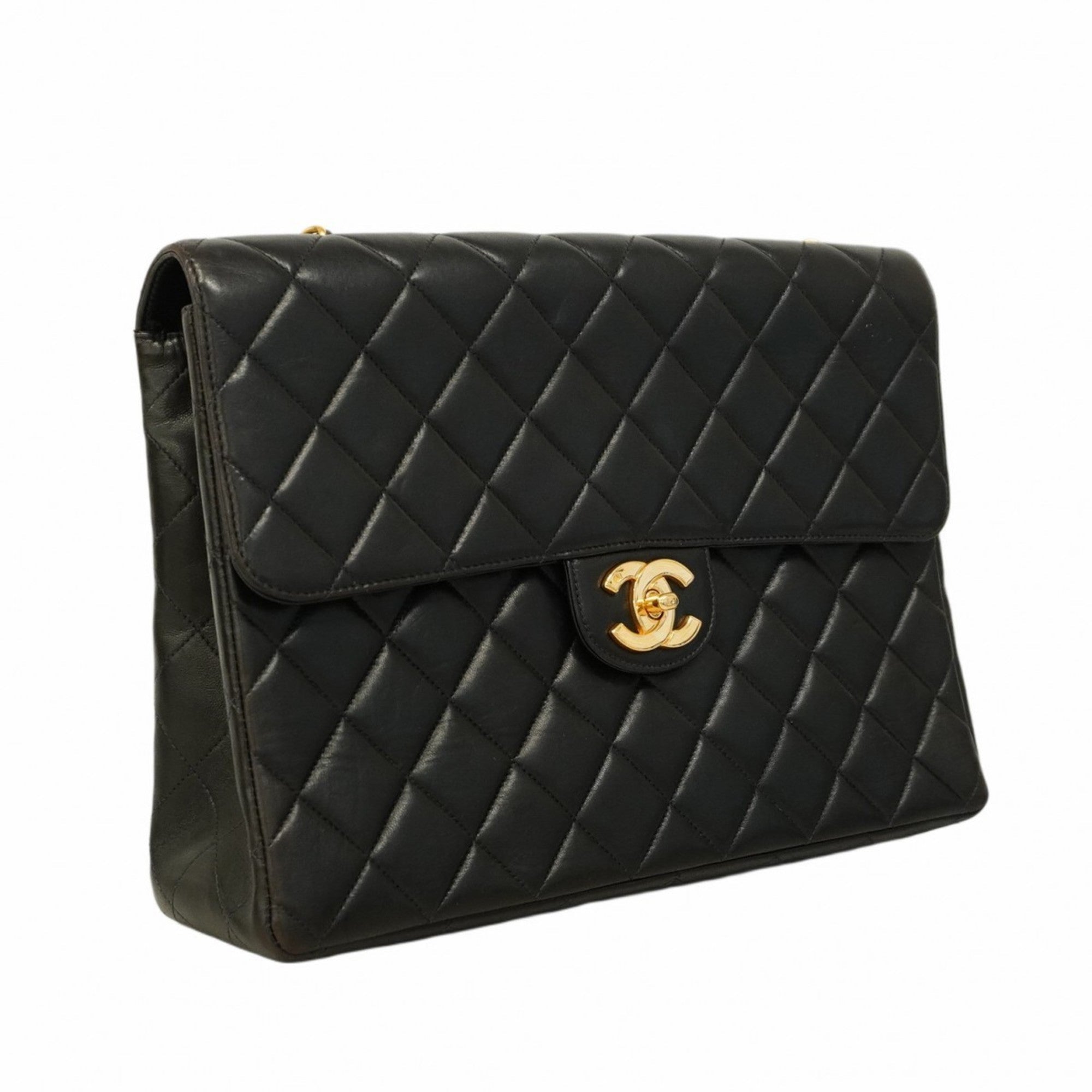Vintage Classic Single Flap Bag Quilted Lambskin Jumbo