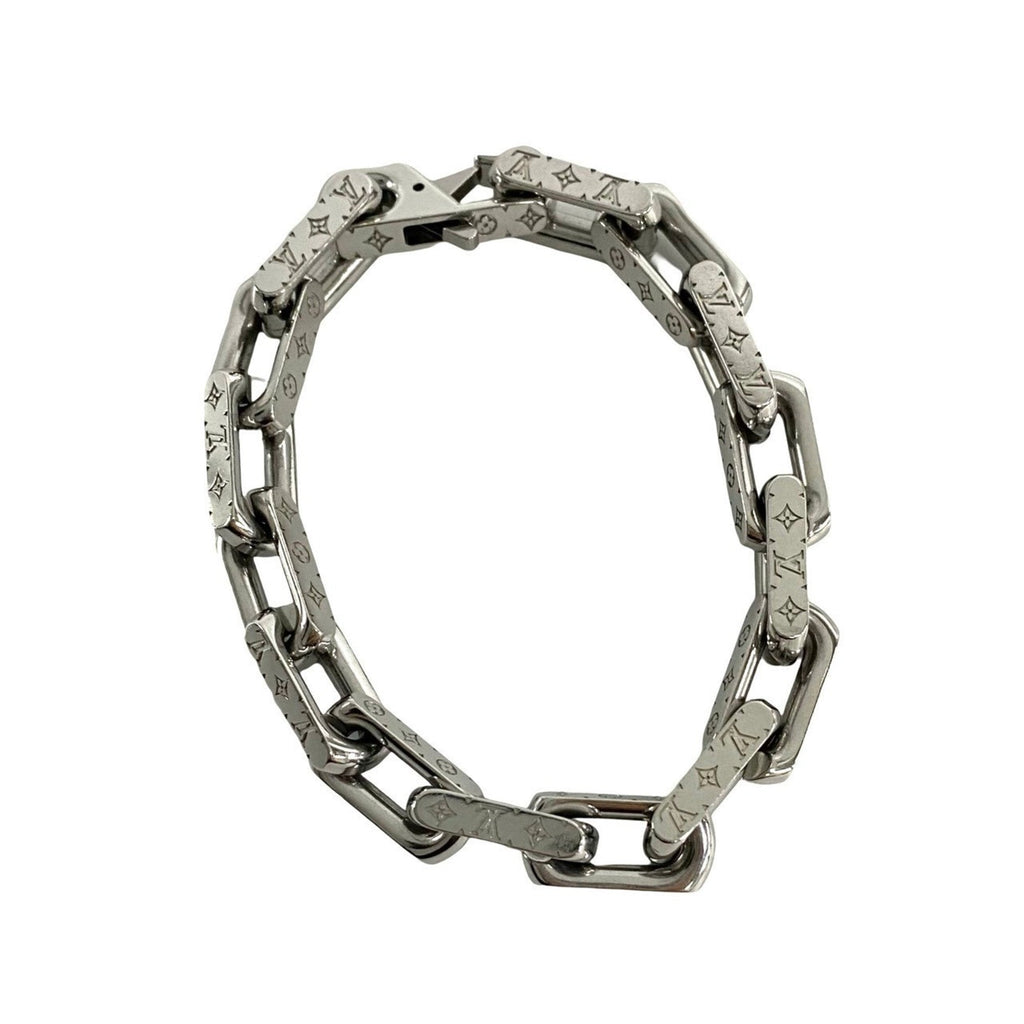 Monogram Collier Chain Bracelet Metal Silver