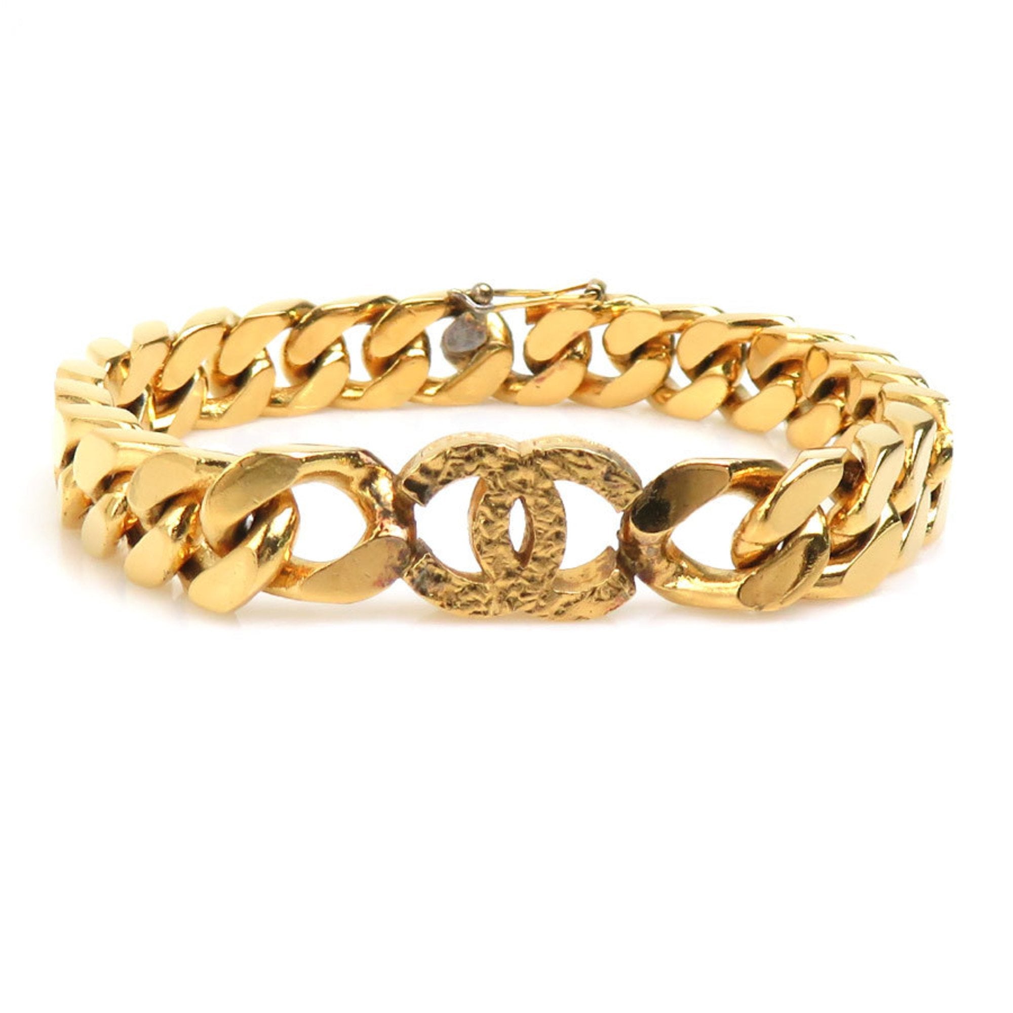 CC Logo Bracelet Gold-Tone Metal