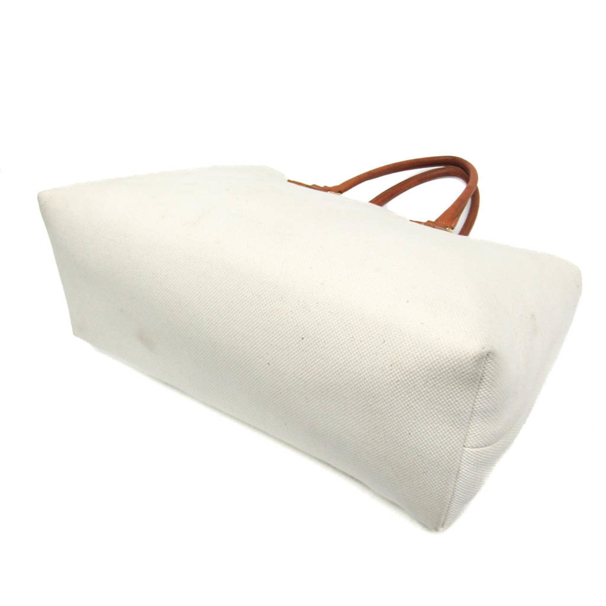 Horizontal Cabas Tote Canvas with Leather