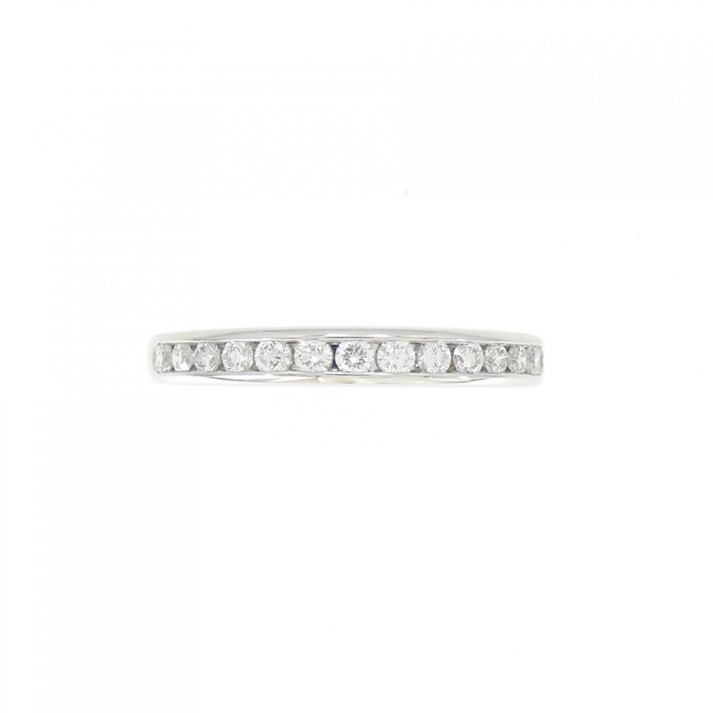 Half Circle Channel Setting Ring Platinum with Diamond