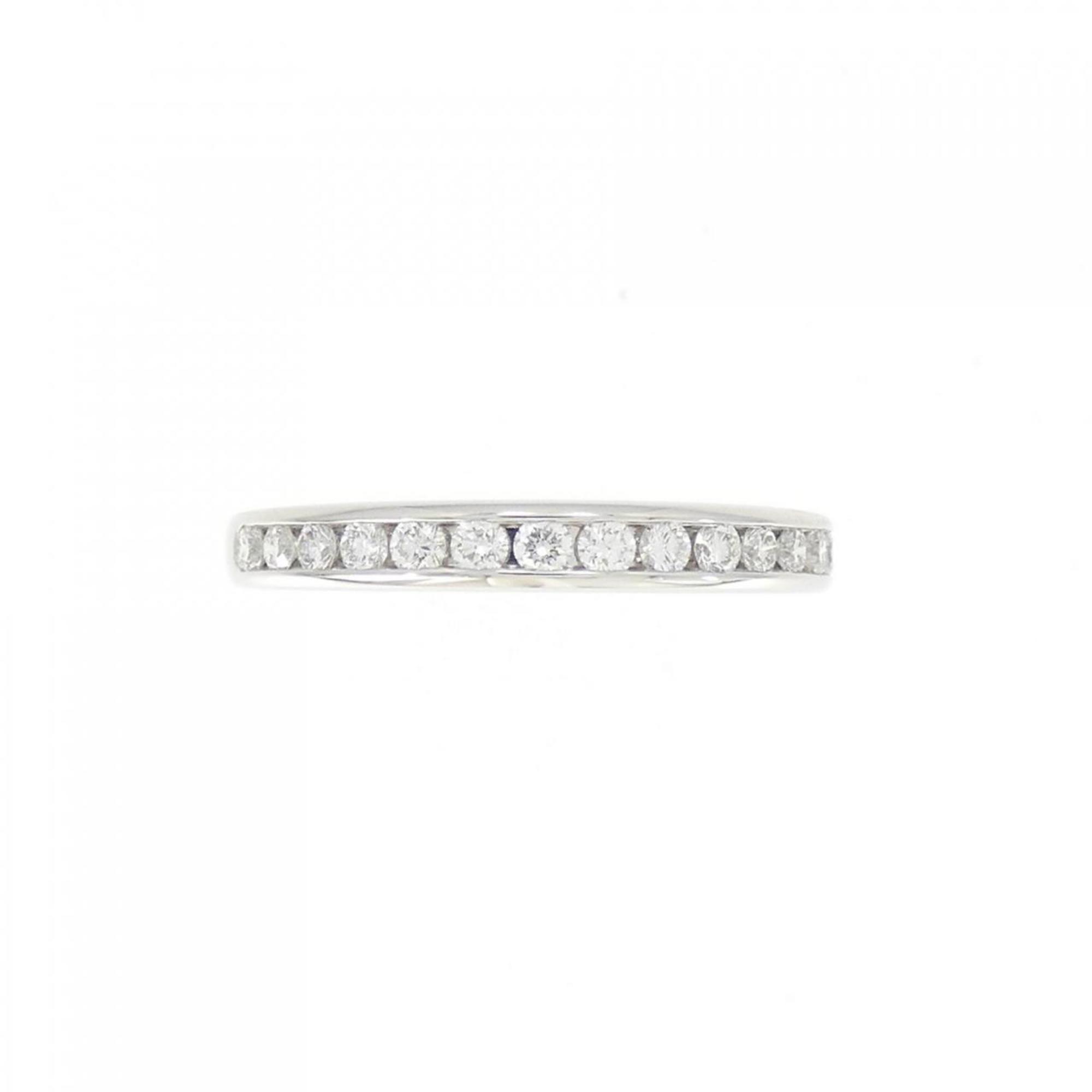 Half Circle Channel Setting Ring Platinum with Diamond