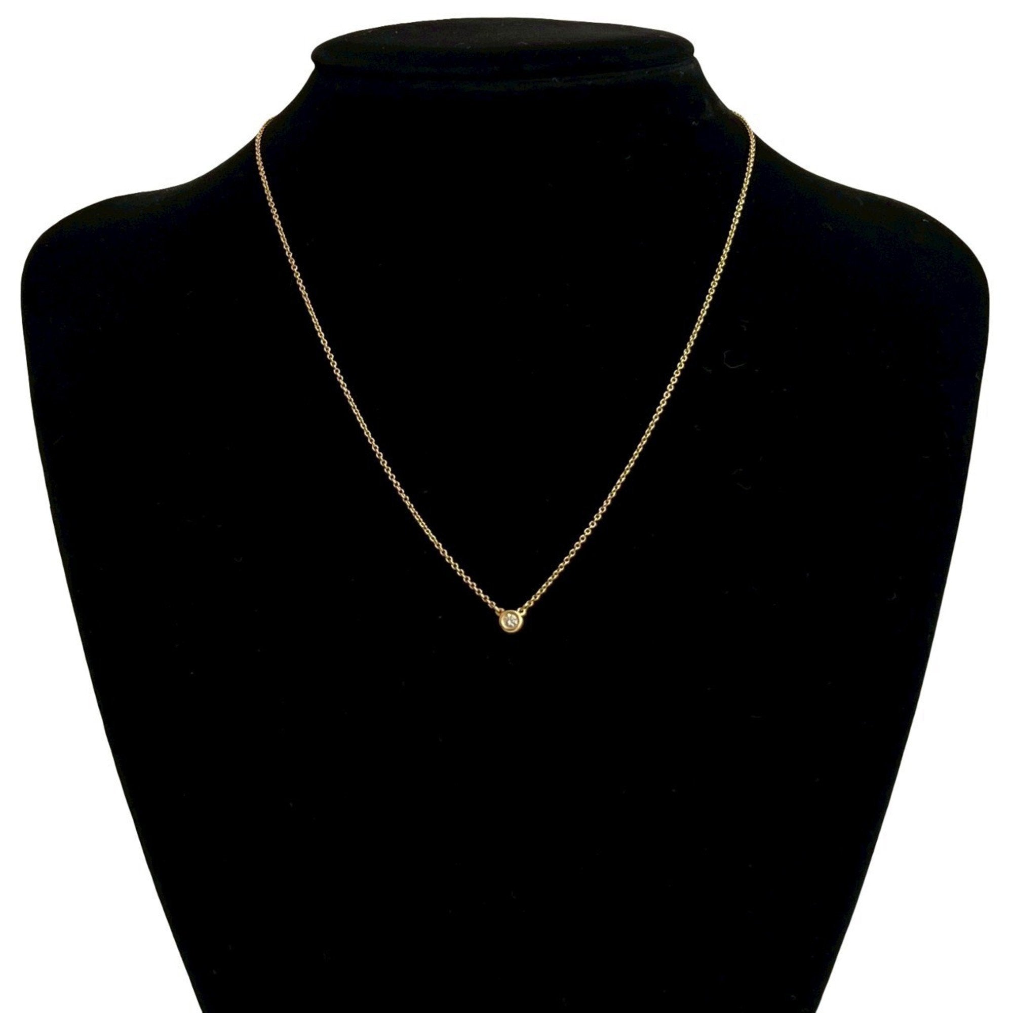 Elsa Peretti Diamonds By The Yard Pendant Necklace 18K Yellow Gold and Diamond