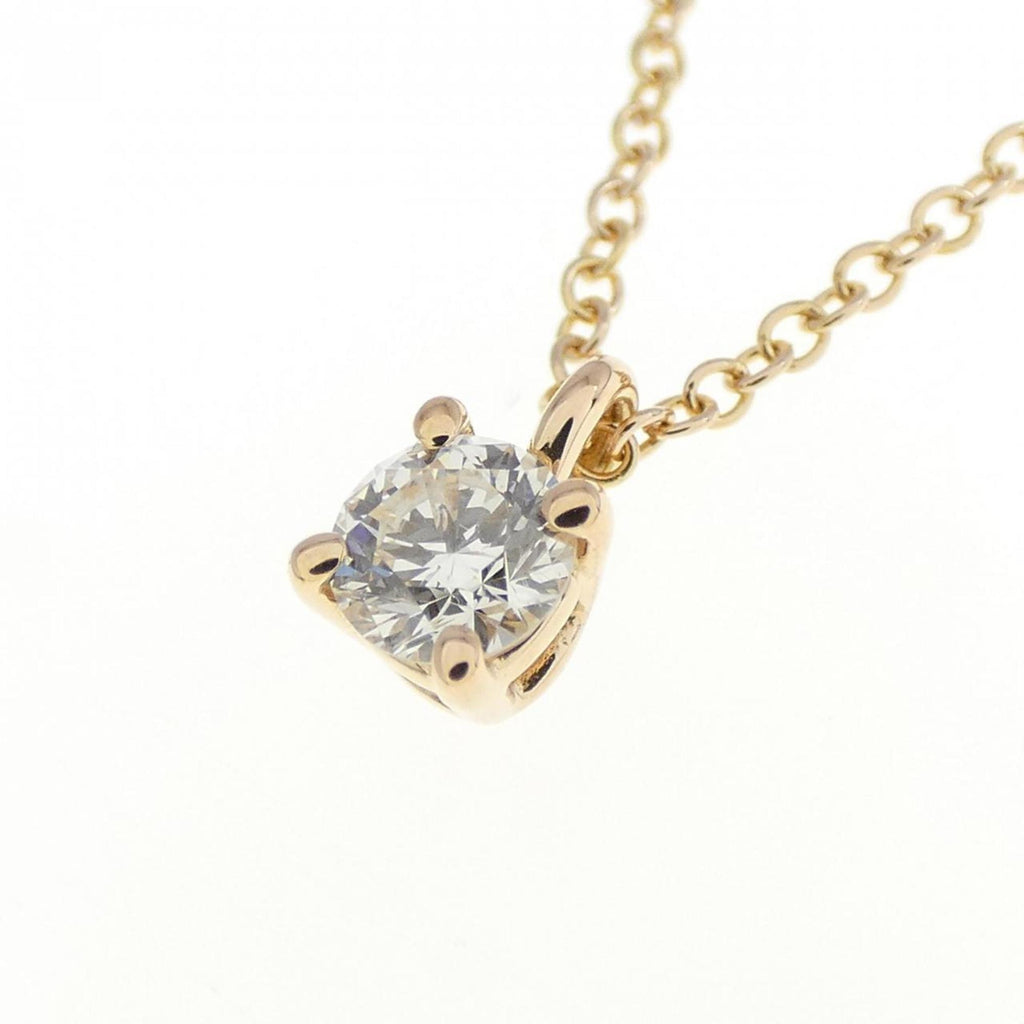Solitaire Pendant Necklace 18K Rose Gold with Diamond
