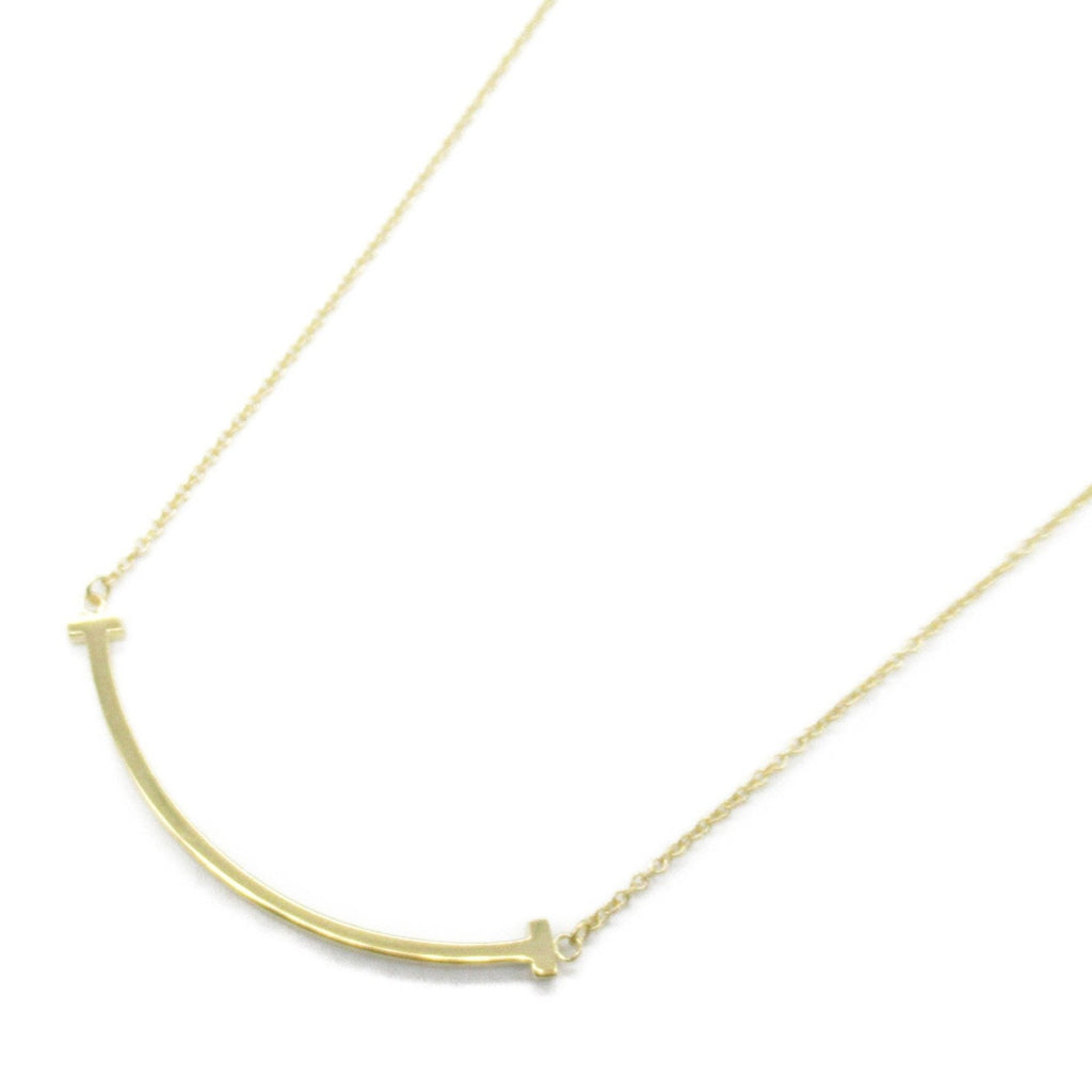 T Smile Pendant Necklace 18K Yellow Gold