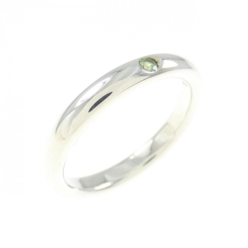 Band Ring Sterling Silver With Garnet