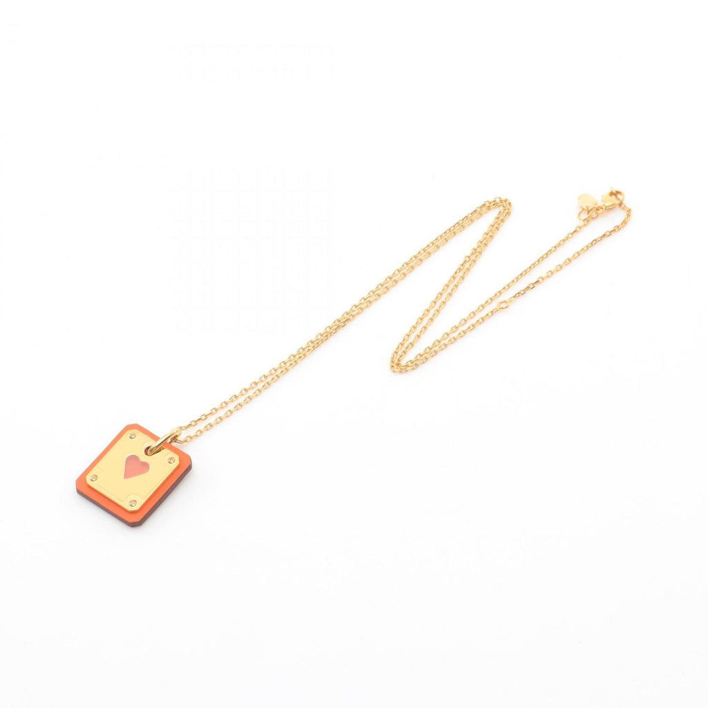 Asdecour PM Pendant Necklace Gold and Swift Leather