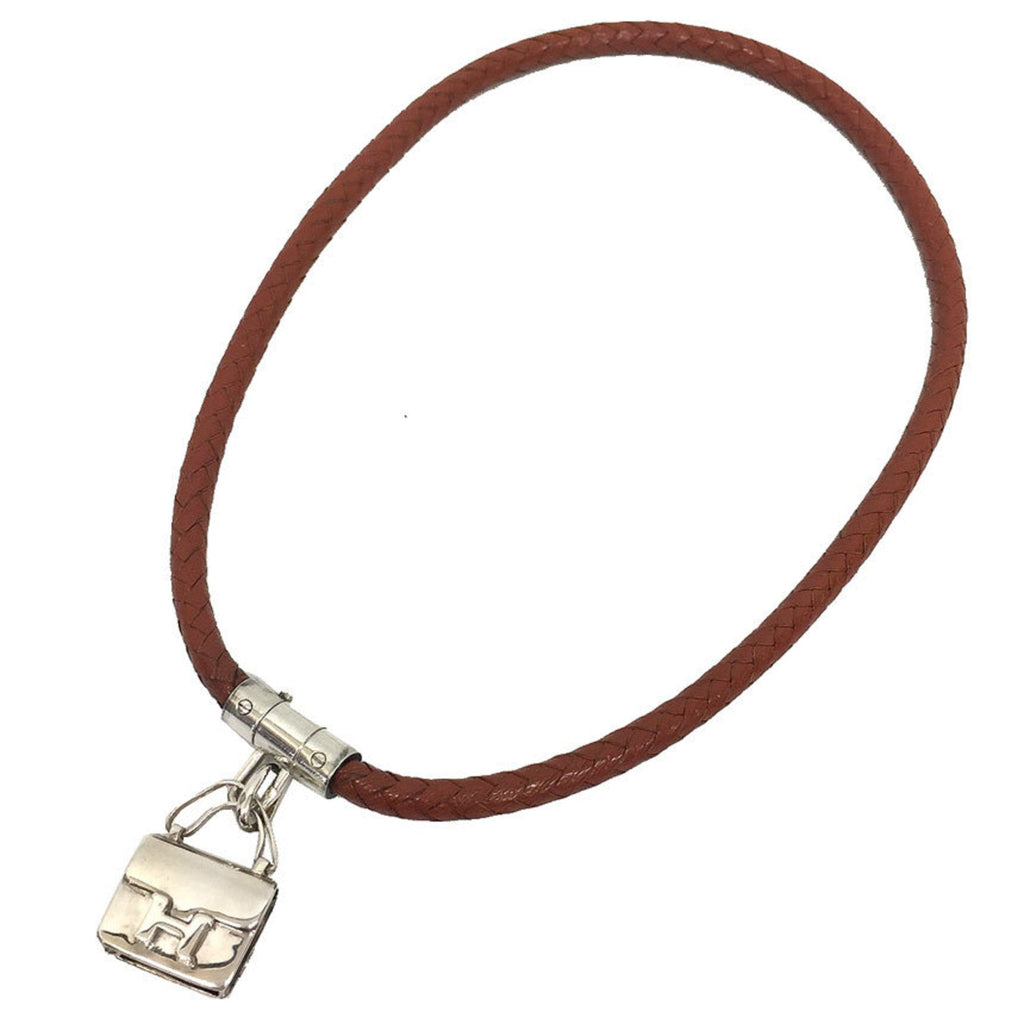 Necklace Leather and Sterling Silver
