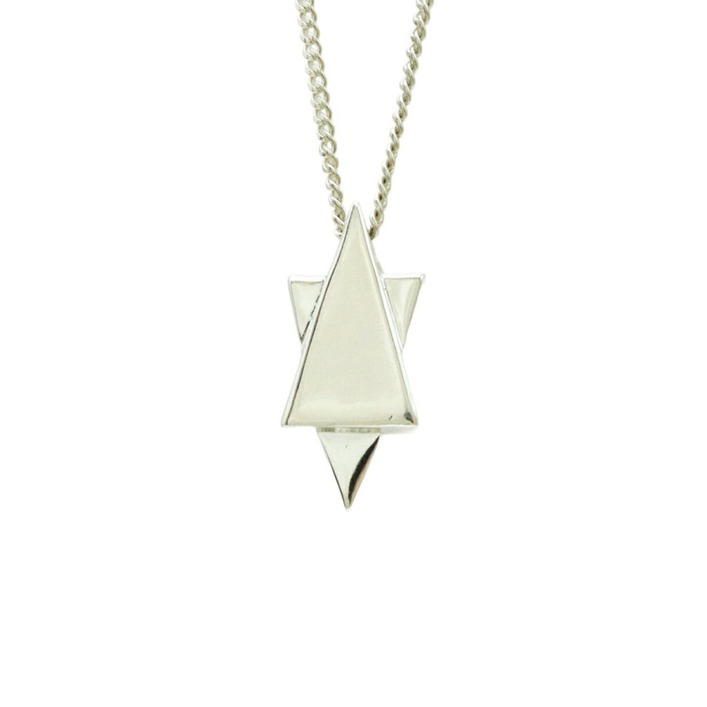 Star Of David Pendant Necklace Sterling Silver