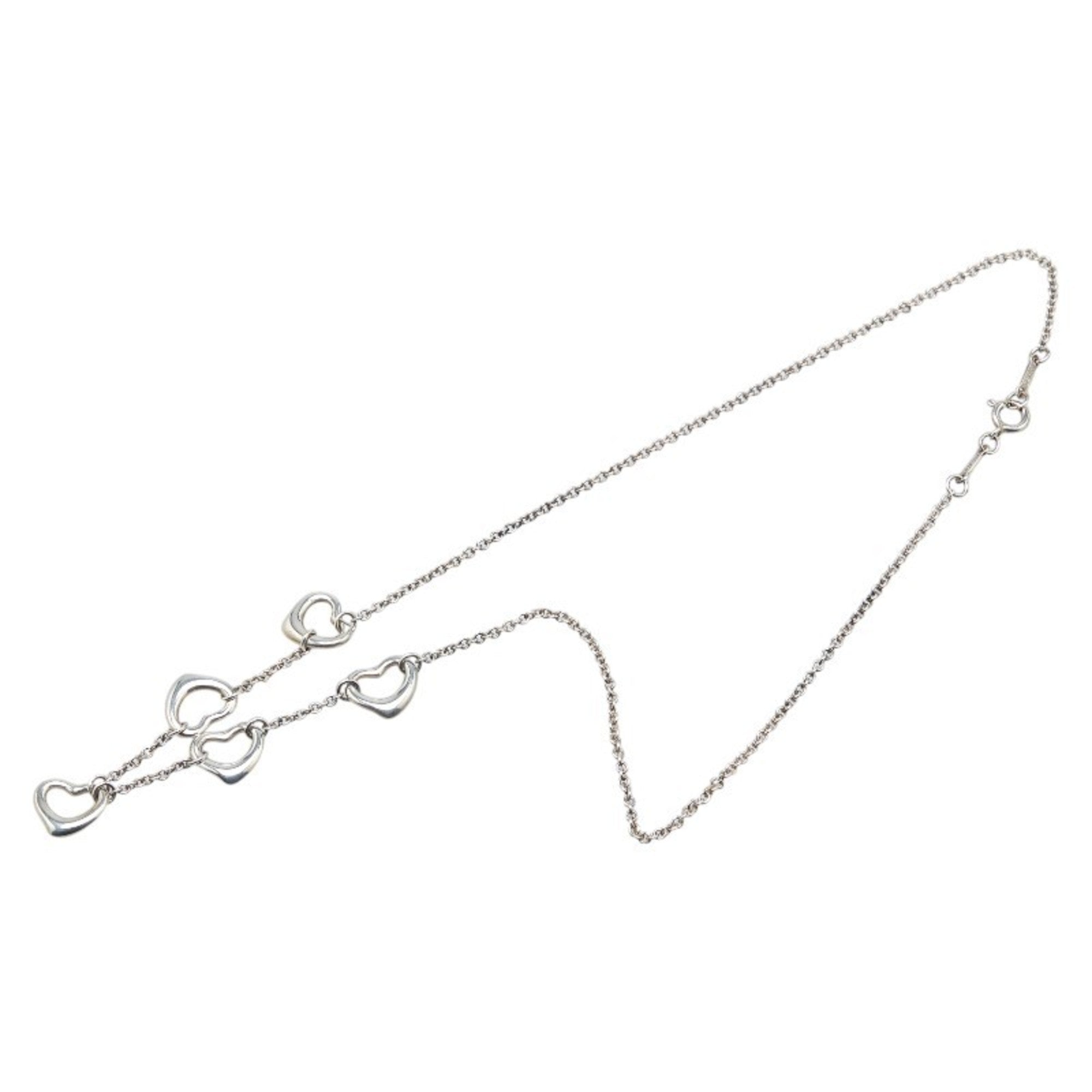 Open Heart Pendant Necklace Sterling Silver 9.7mm