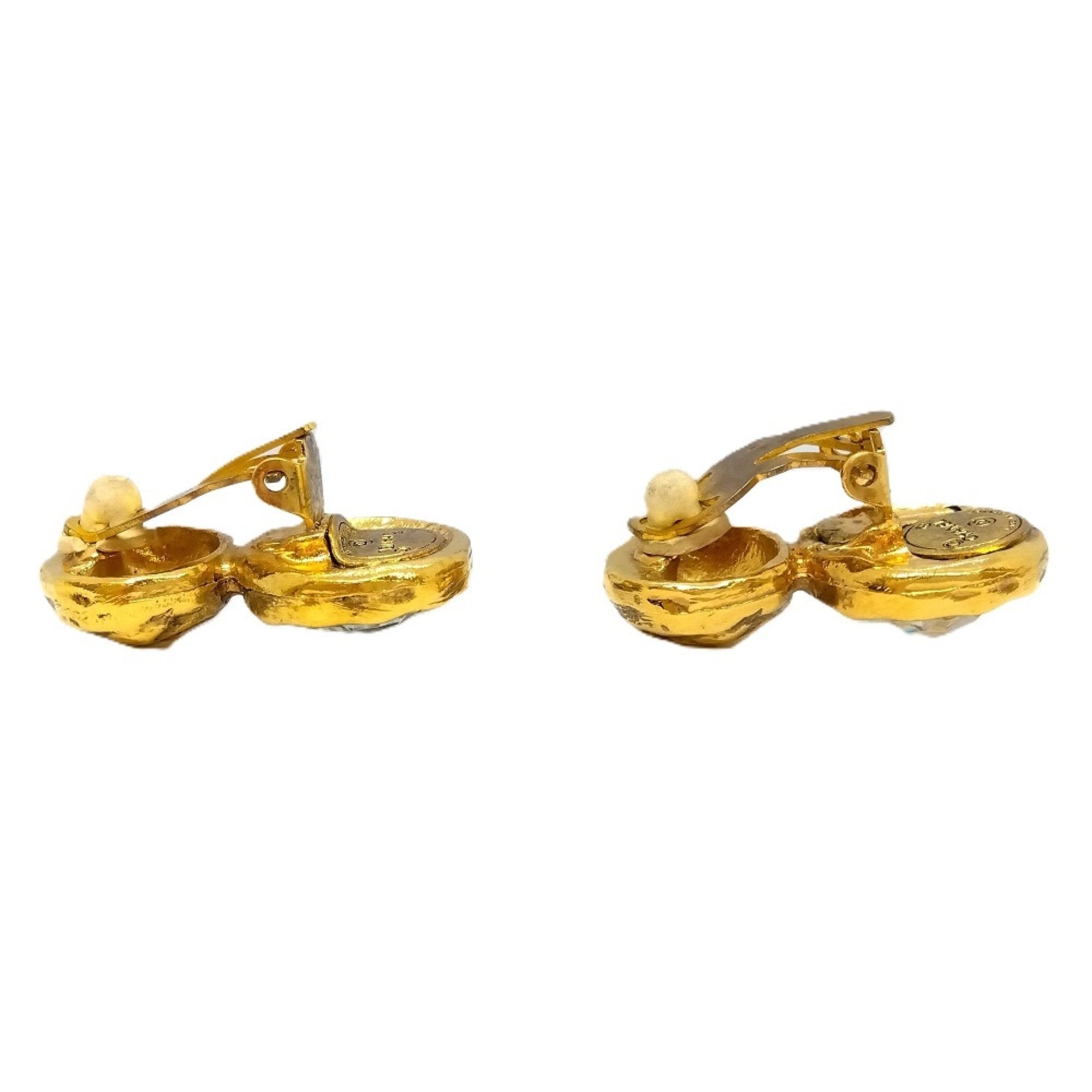 Clip-On Earrings Crystal Clip-On Gold-Tone Metal