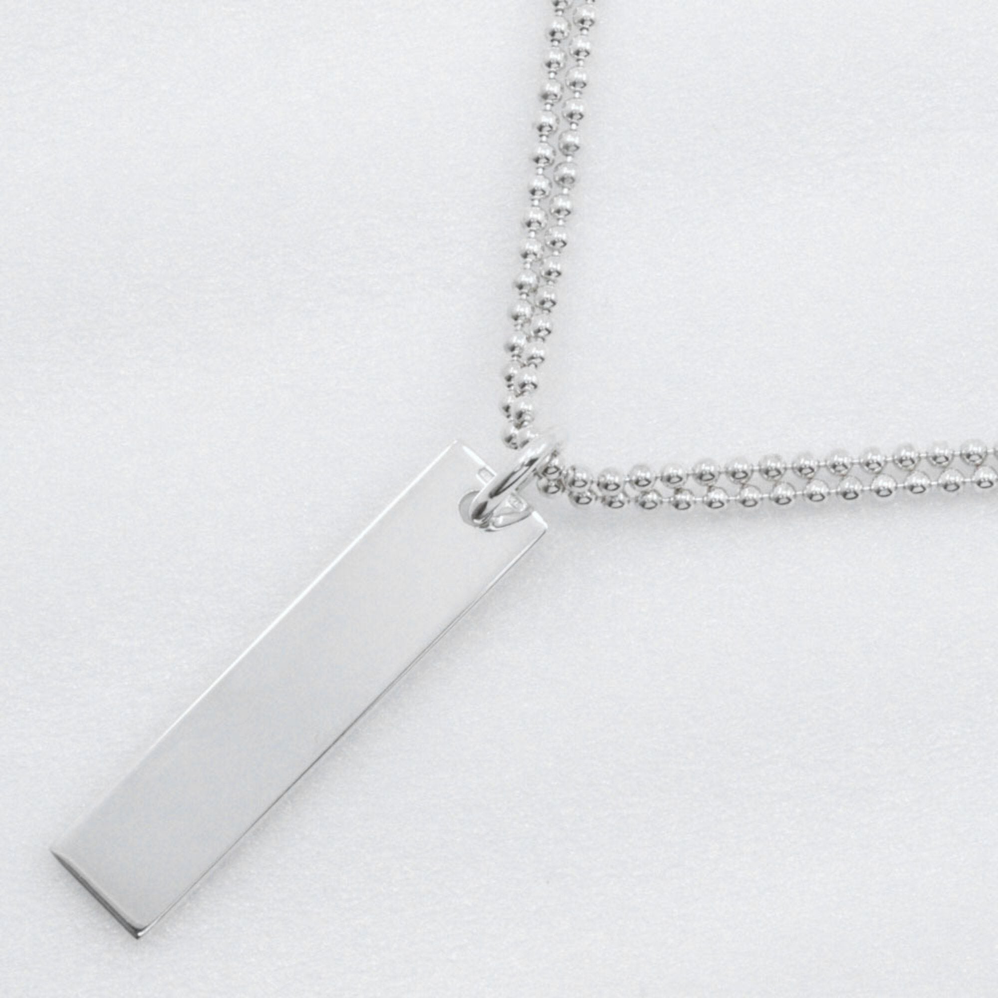 Bar Pendant Necklace Sterling Silver