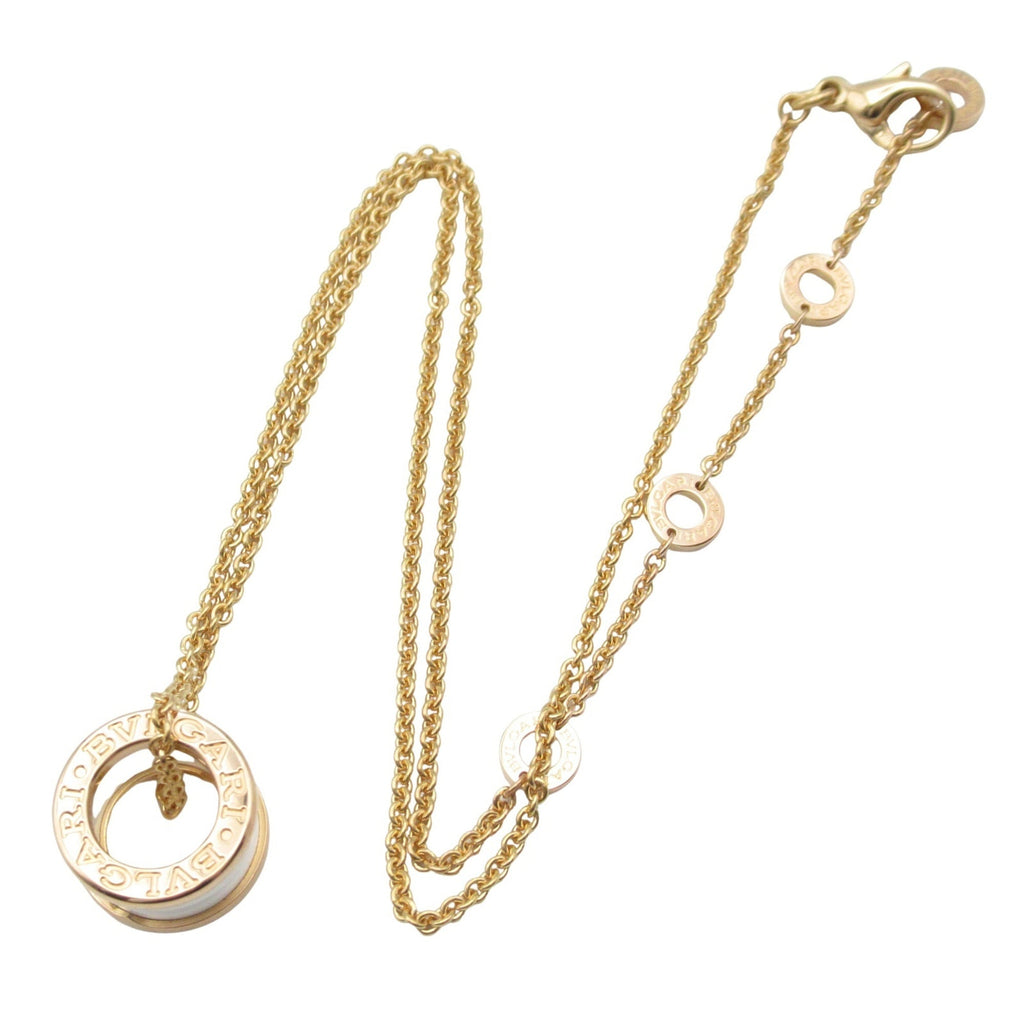 Pendant Necklace Ceramic and 18K Rose Gold White