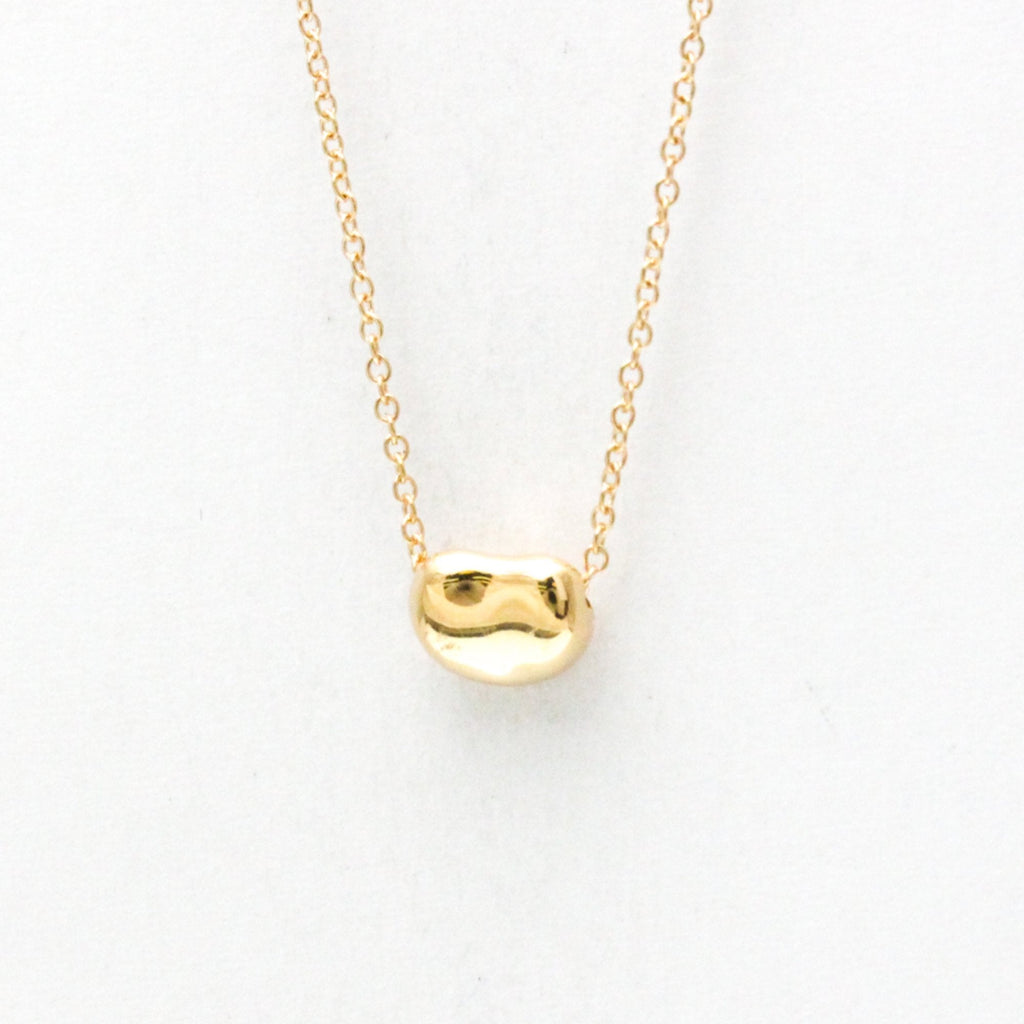 Bean Pendant Necklace 18K Rose Gold 4.8mm