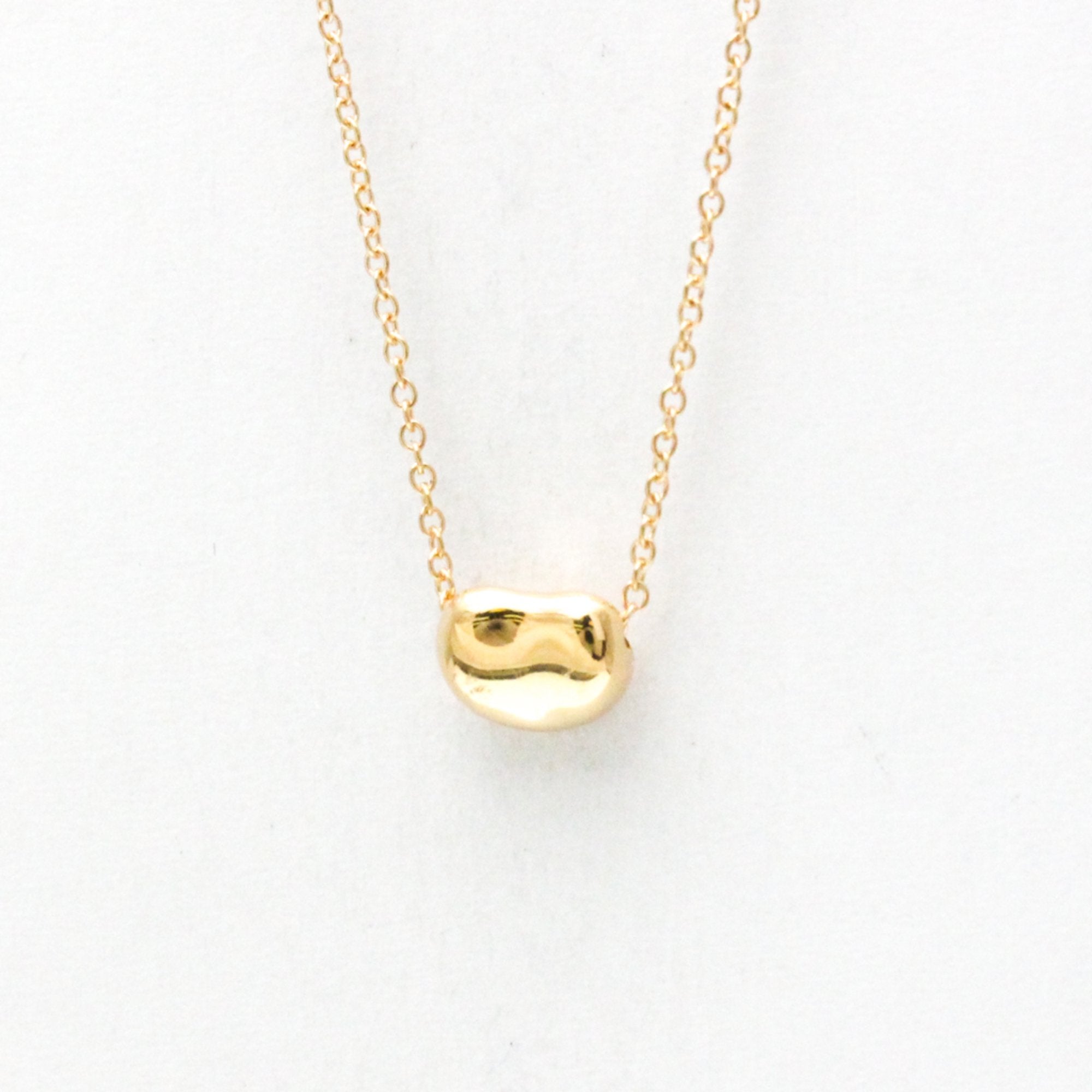 Bean Pendant Necklace 18K Rose Gold 4.8mm