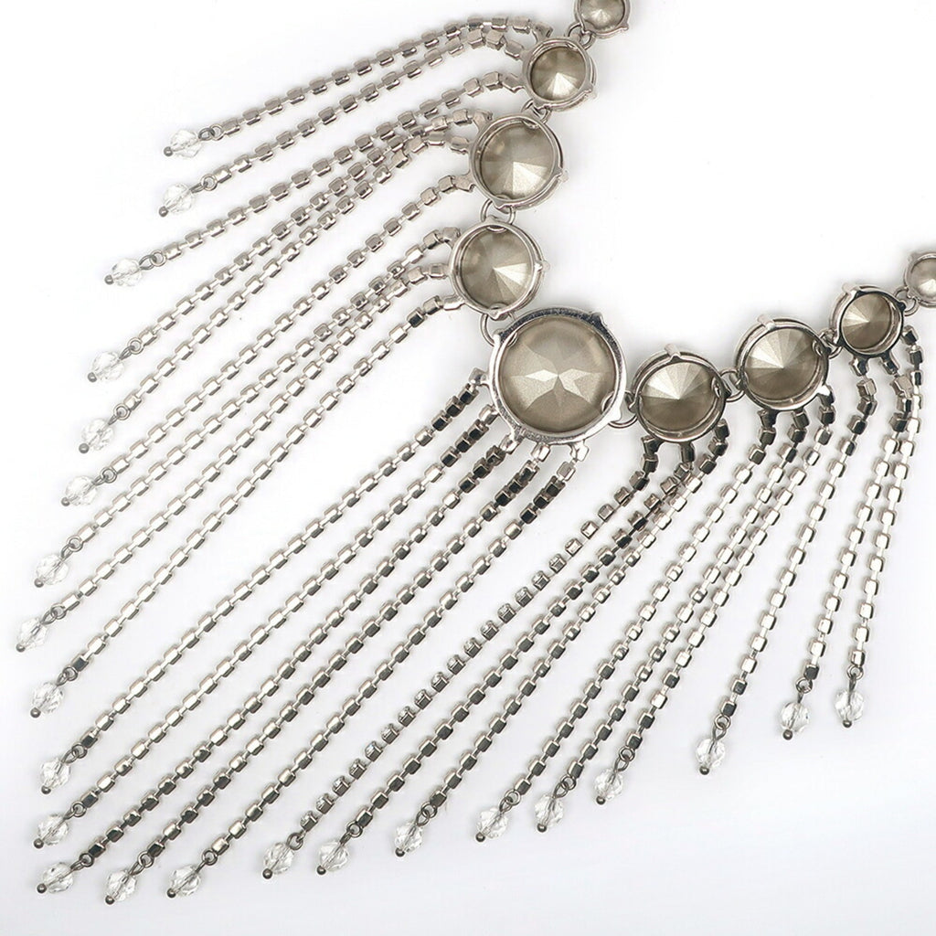 Pendant Necklace Sterling Silver with Crystal