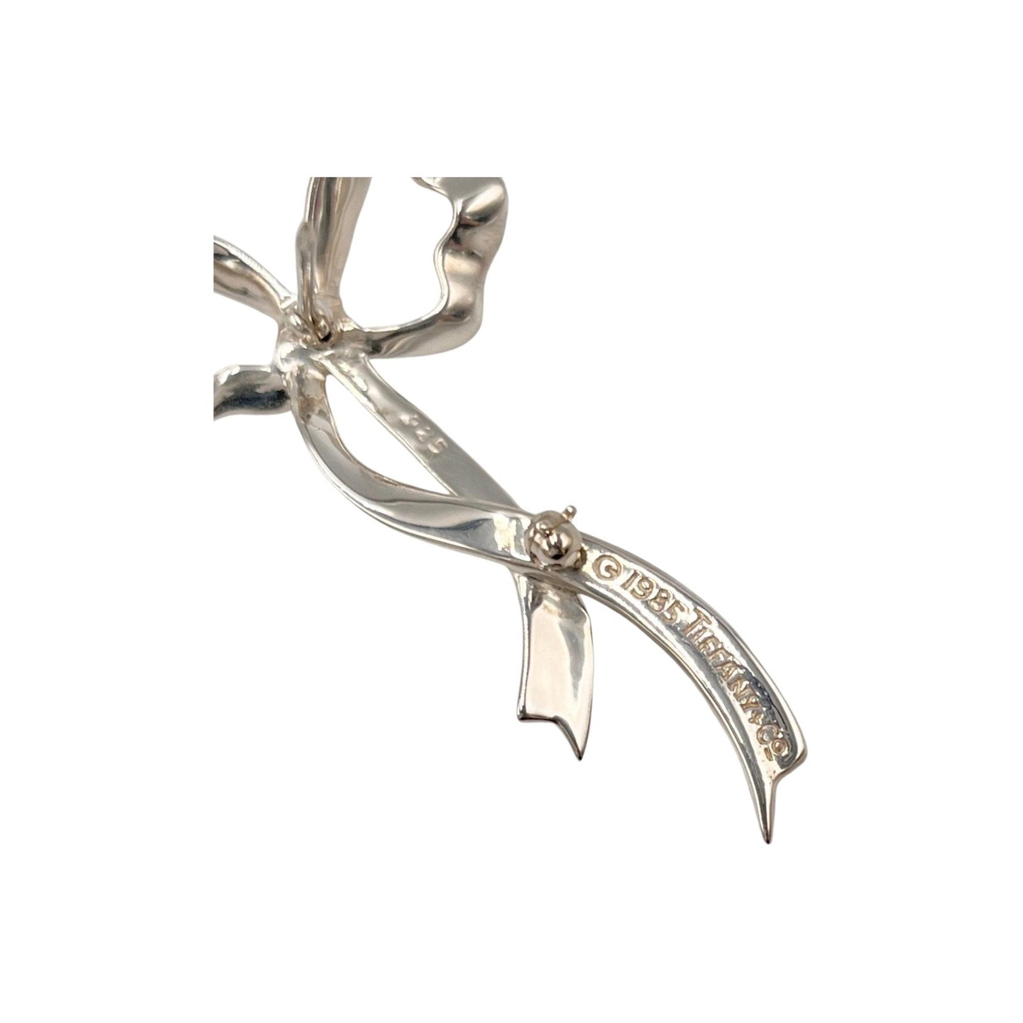 Ribbon Brooch Sterling Silver