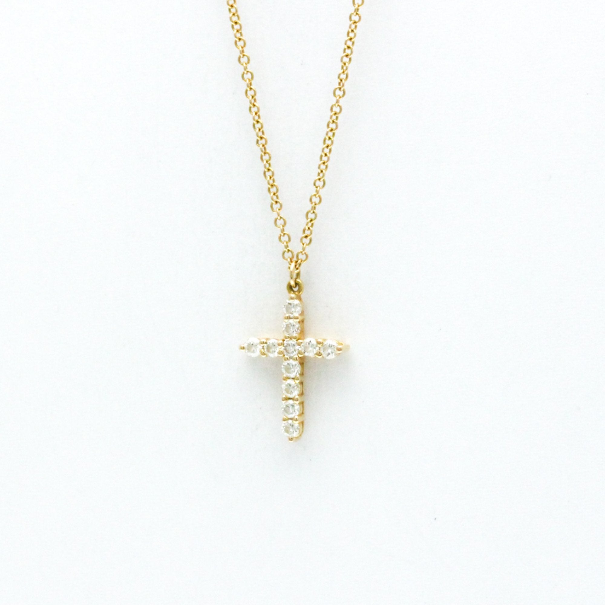 Small Pendant Necklace 18K Yellow Gold with Diamond