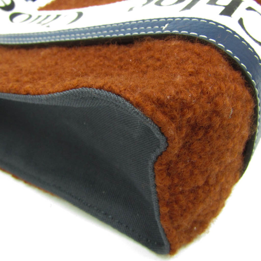 Woody Tote Recycled Felt with Leather and Canvas Small