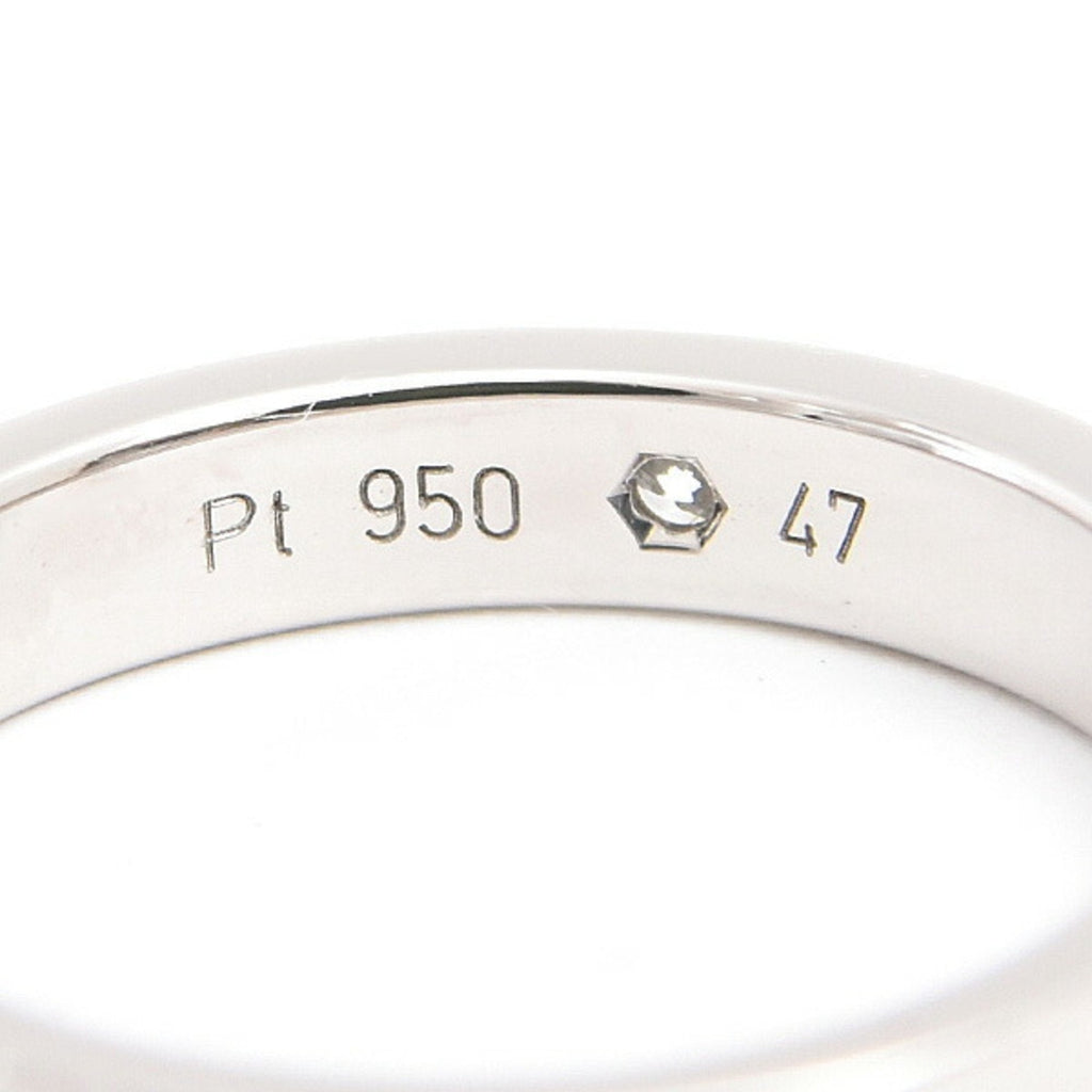 Engraved Band Ring Platinum with Diamond