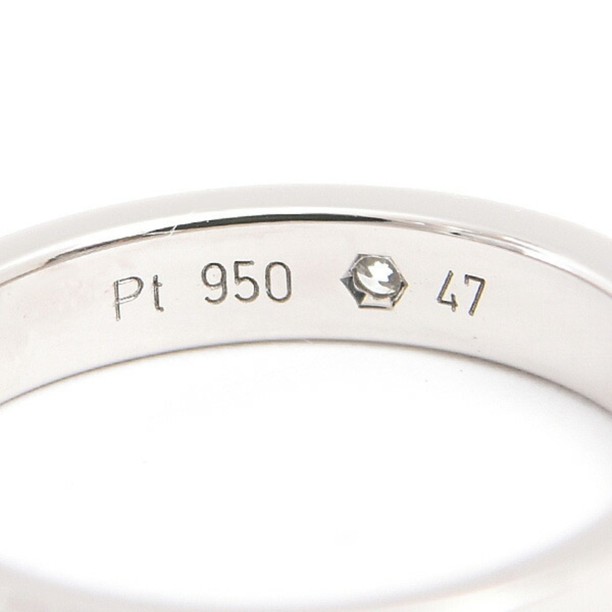 Engraved Band Ring Platinum with Diamond