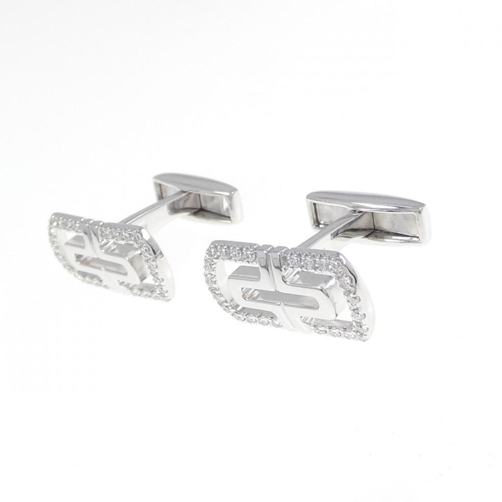 Parentesi Cufflinks 18K White Gold with Diamond Bracelet