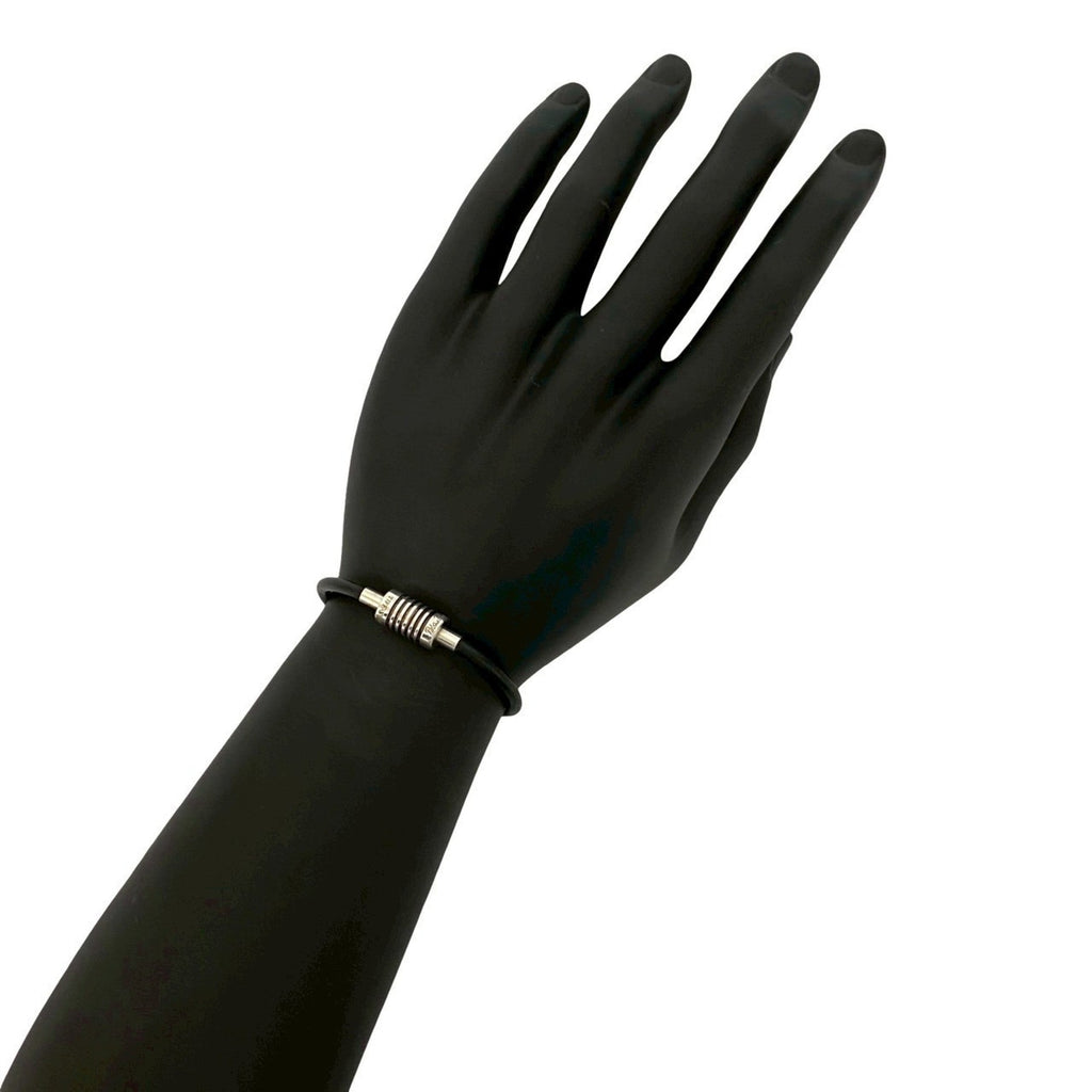 Bracelet Rubber and Silver