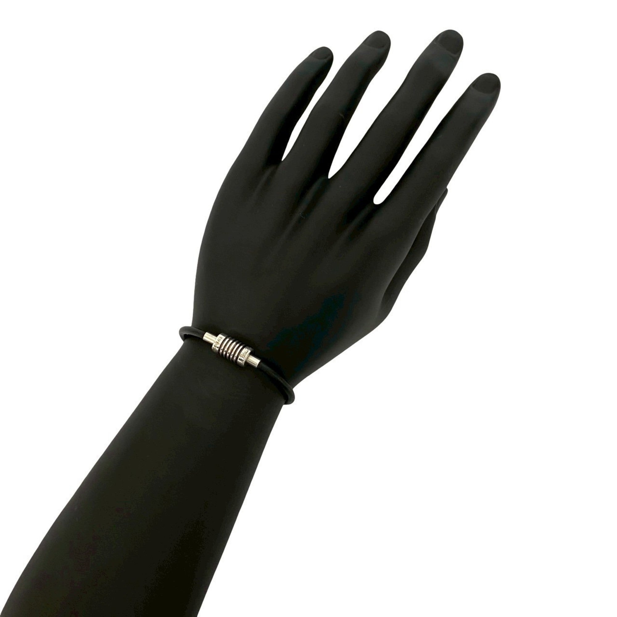 Bracelet Rubber and Silver