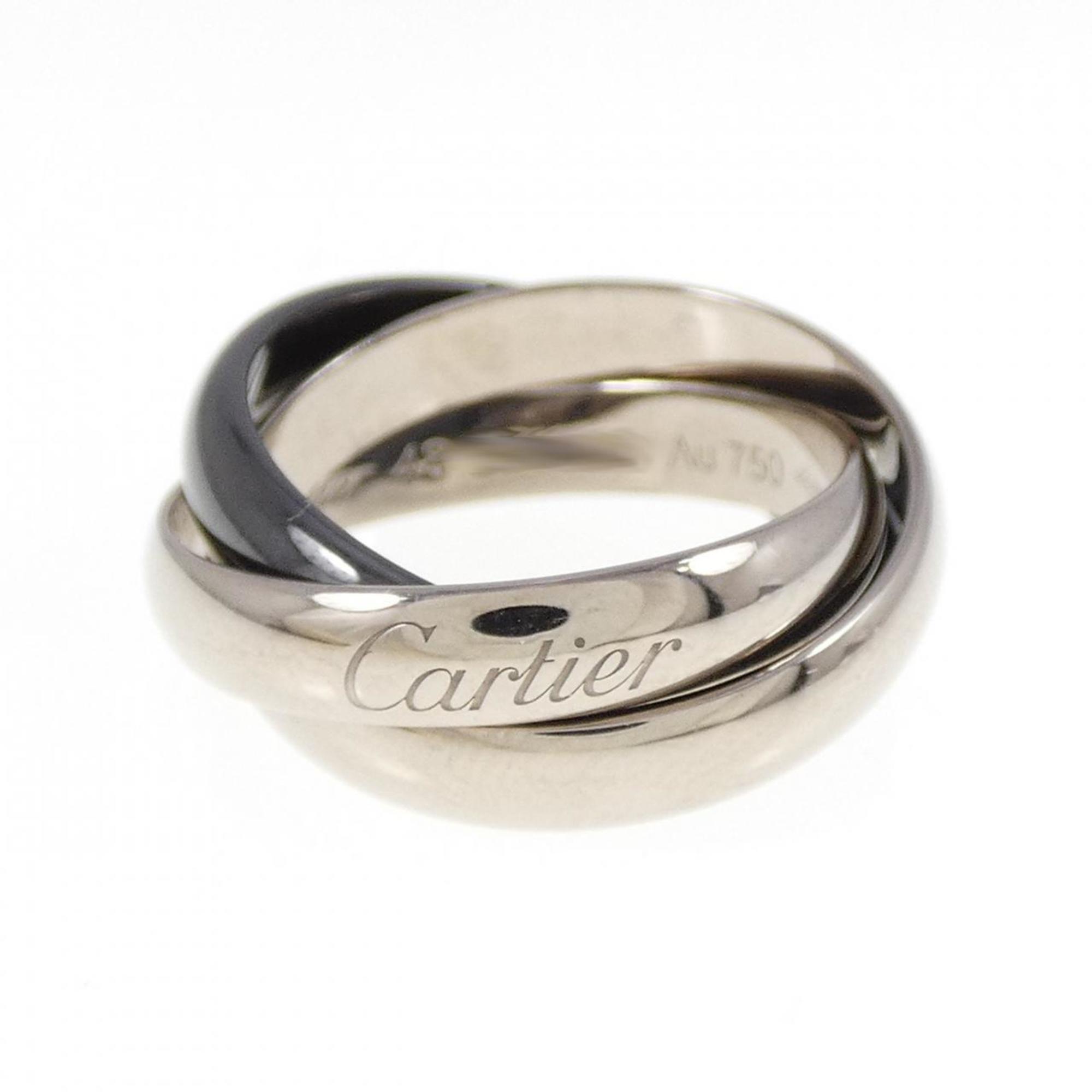 Trinity Ring 18K White Gold and Ceramic