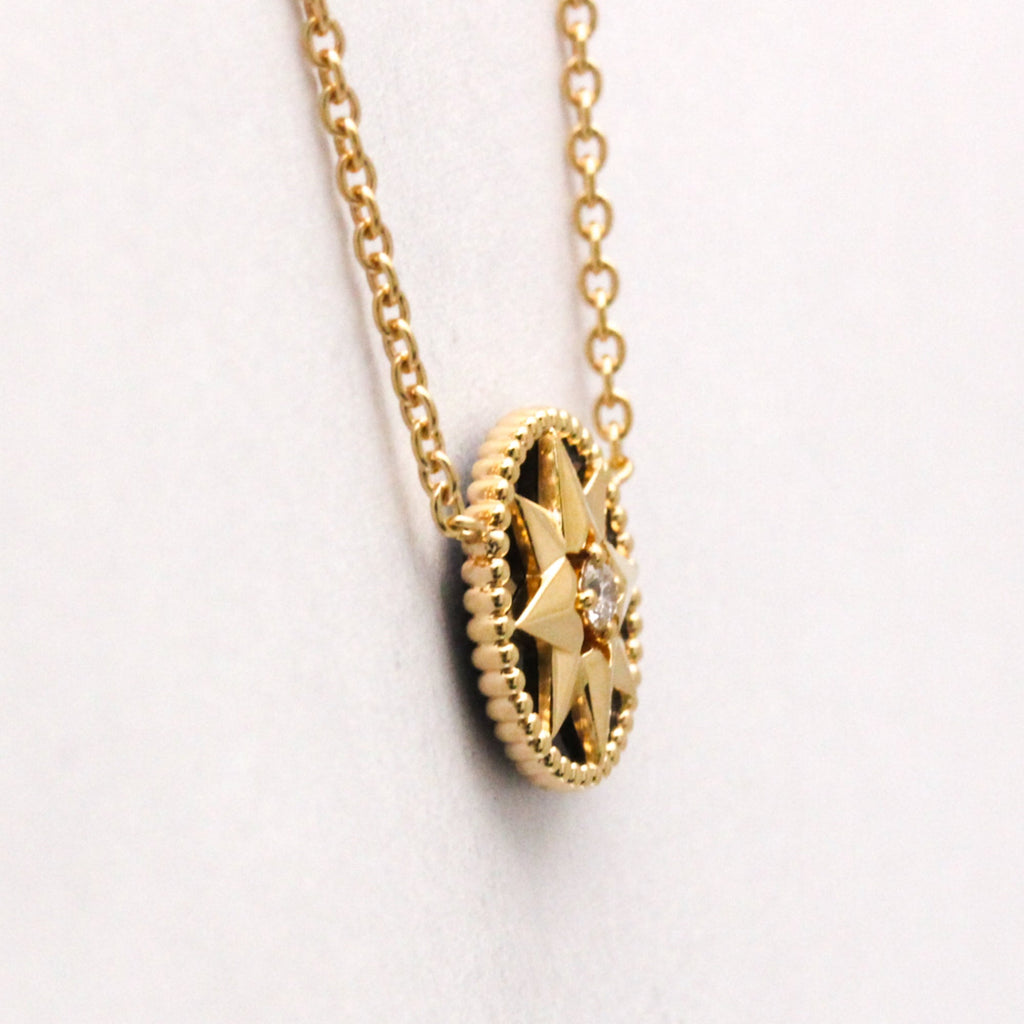 Pendant Necklace 18K Rose Gold with Onyx