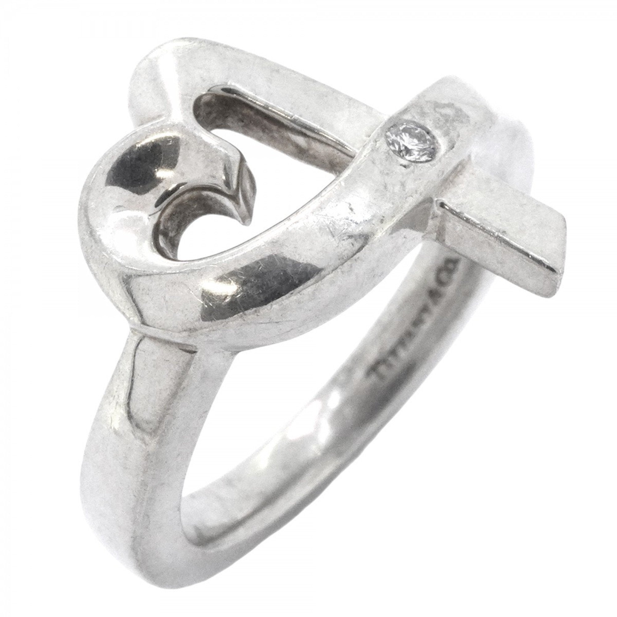 Loving Heart Ring Sterling Silver with Diamond