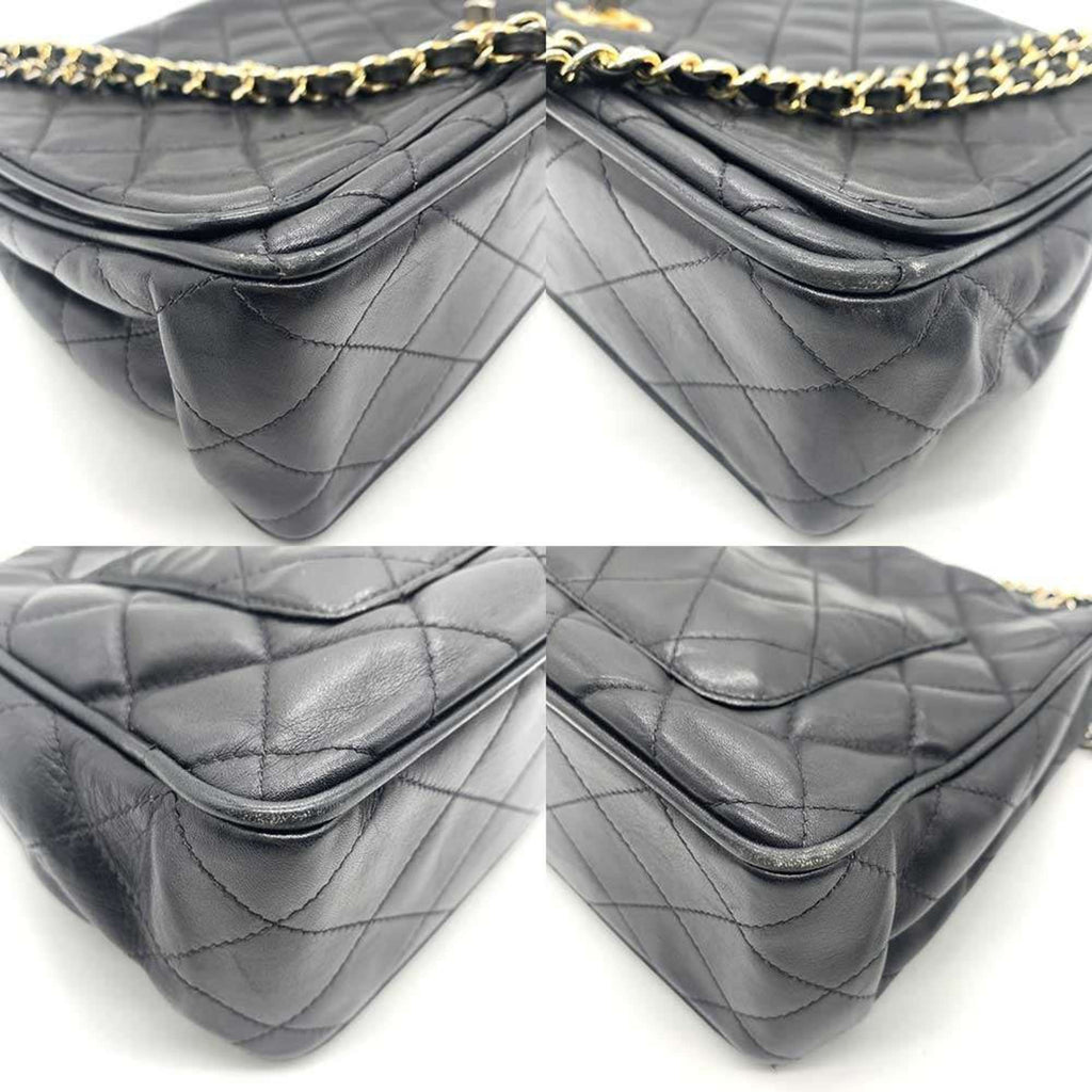 Vintage Full Flap Bag Quilted Lambskin Medium
