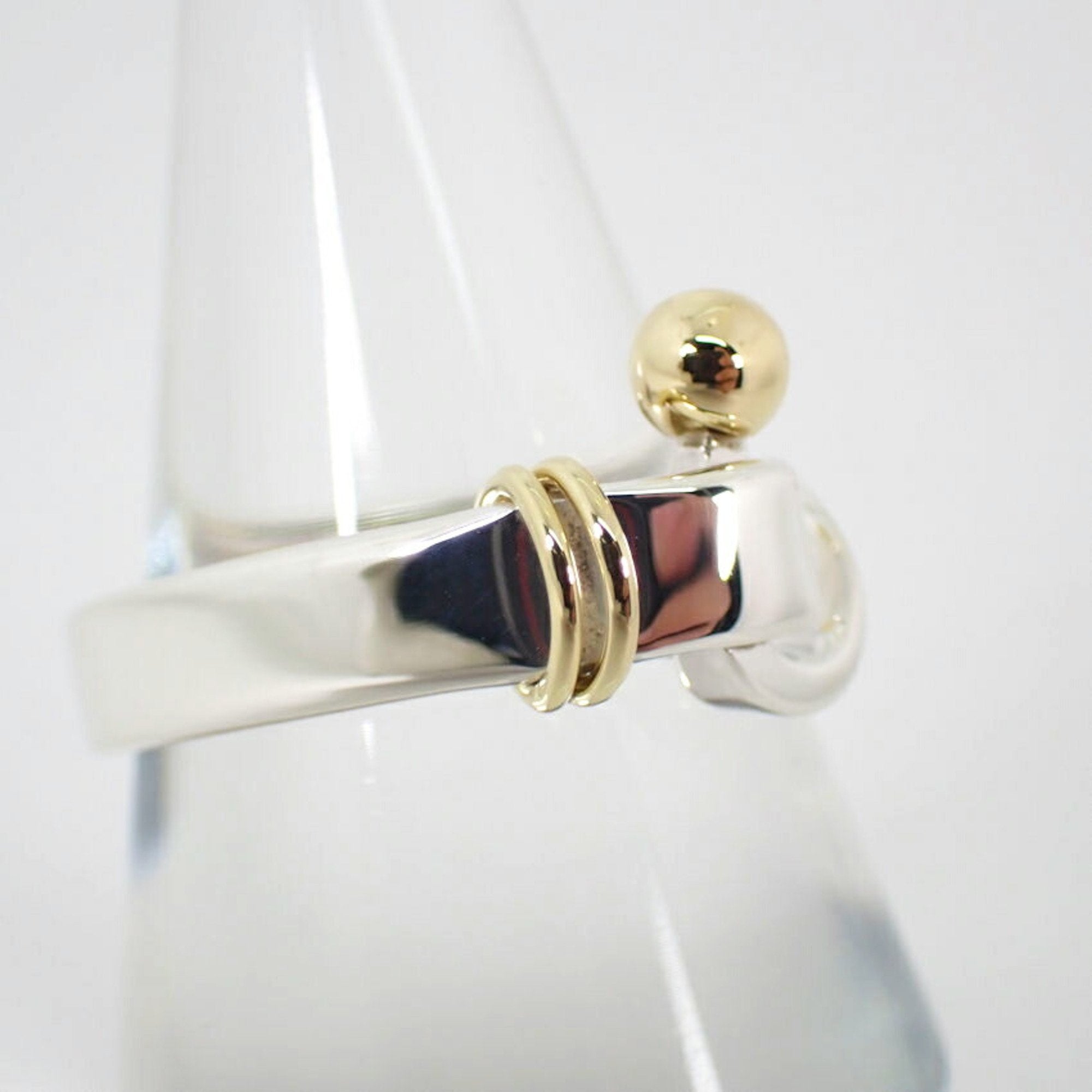 Band Ring Sterling Silver and 18K Yellow Gold