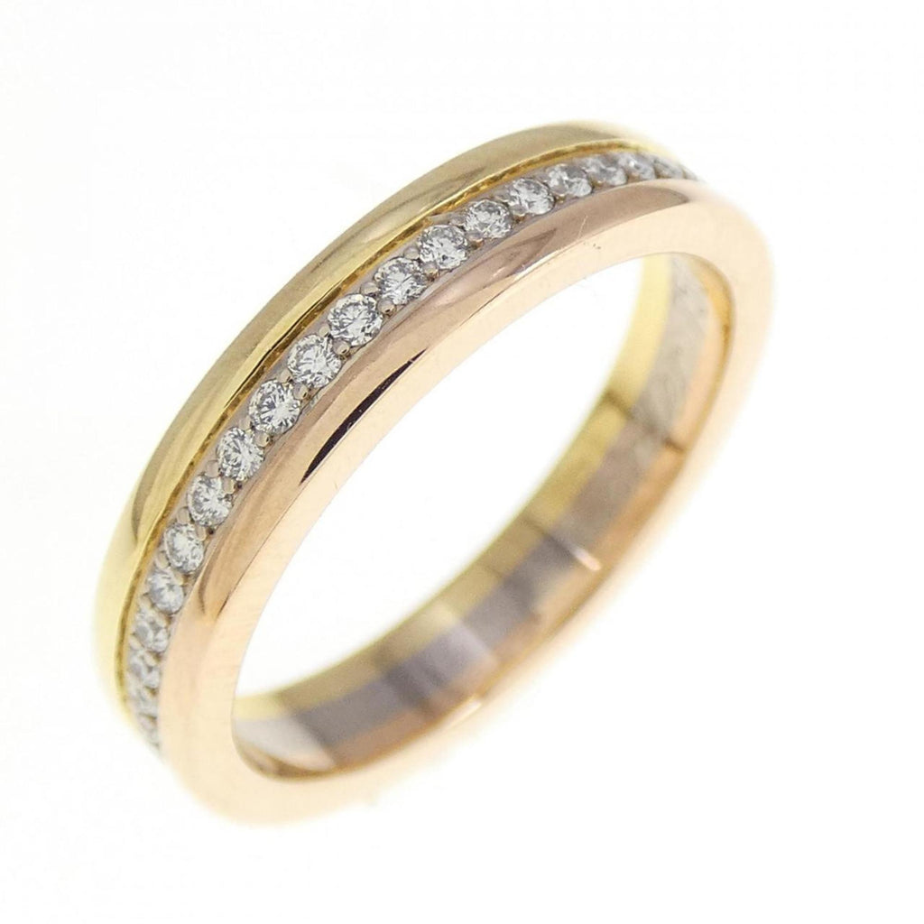 Vendome Louis Cartier Band Ring 18K Tricolor Gold