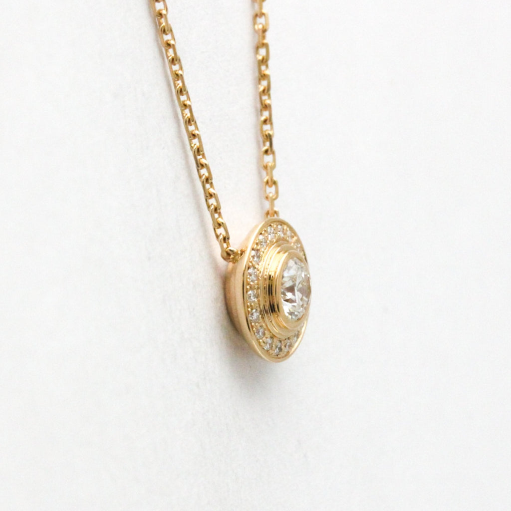 Pendant Necklace 18K Rose Gold and Diamond