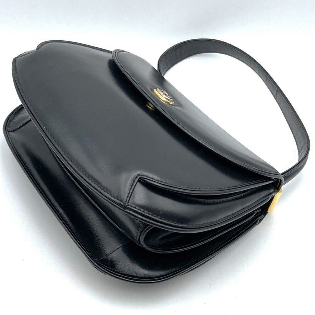 Vintage Convertible Bamboo Top Handle Bag Leather Small
