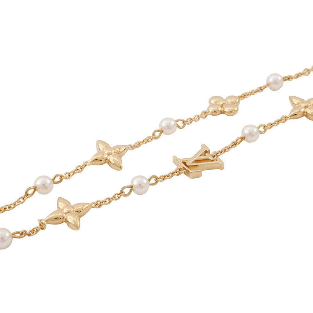 Louisa Pendant Necklace Gold With Faux Pearls