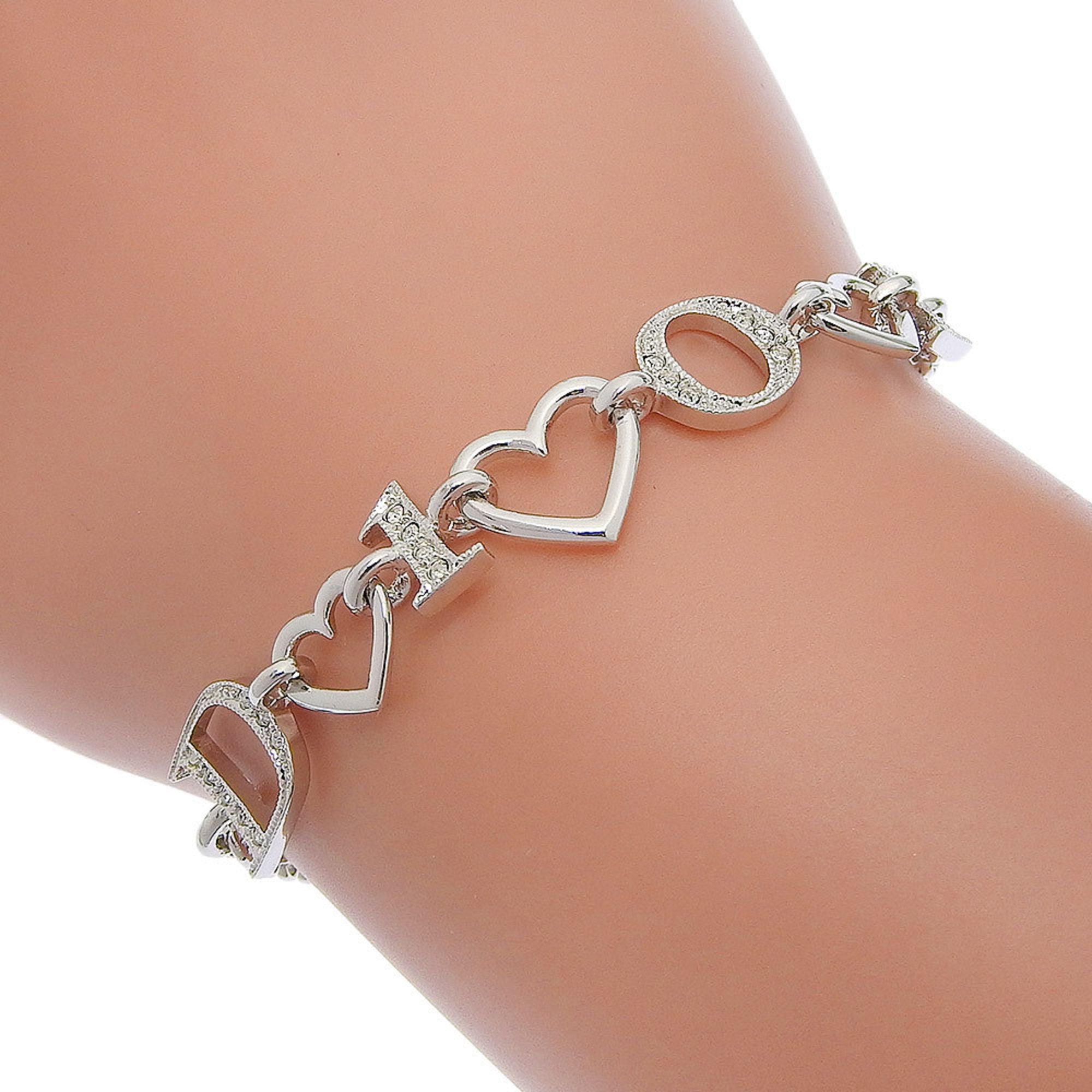 Bracelet Metal with Rhinestone Heart