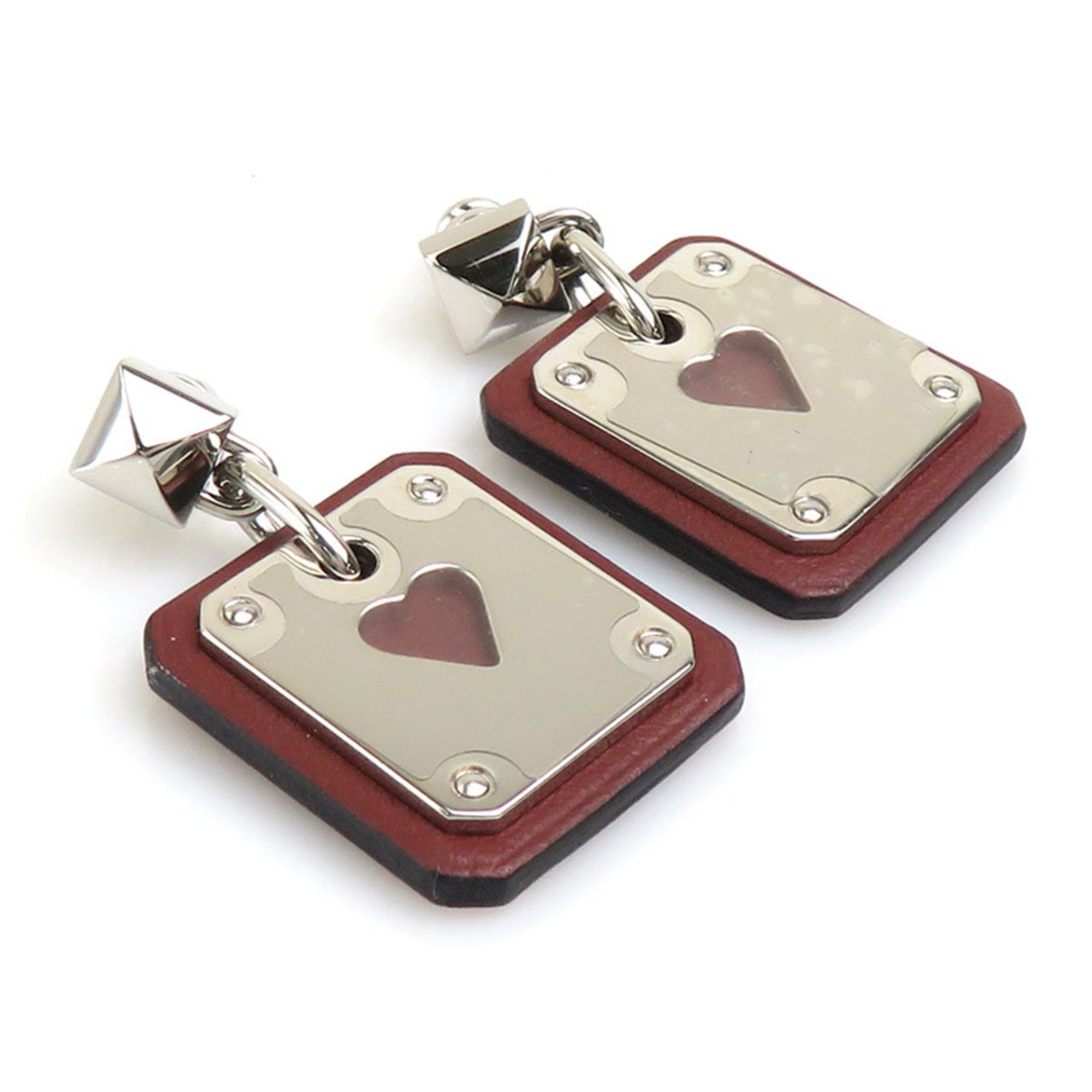 Earrings Leather and Metal