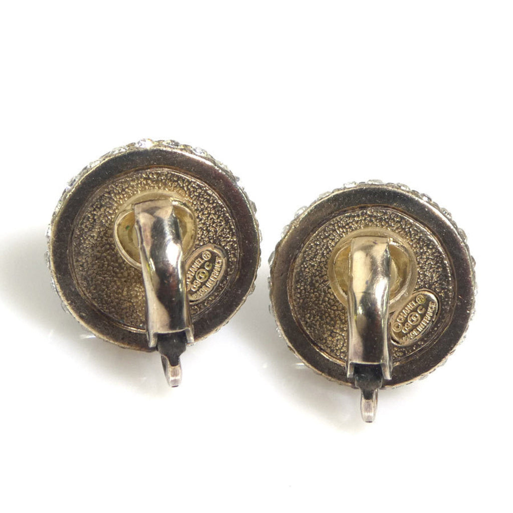 CC Logo Clip-On Earrings Gold-Tone Metal
