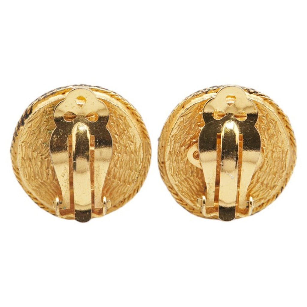 Vintage Earrings Pearl Gold-Tone Metal