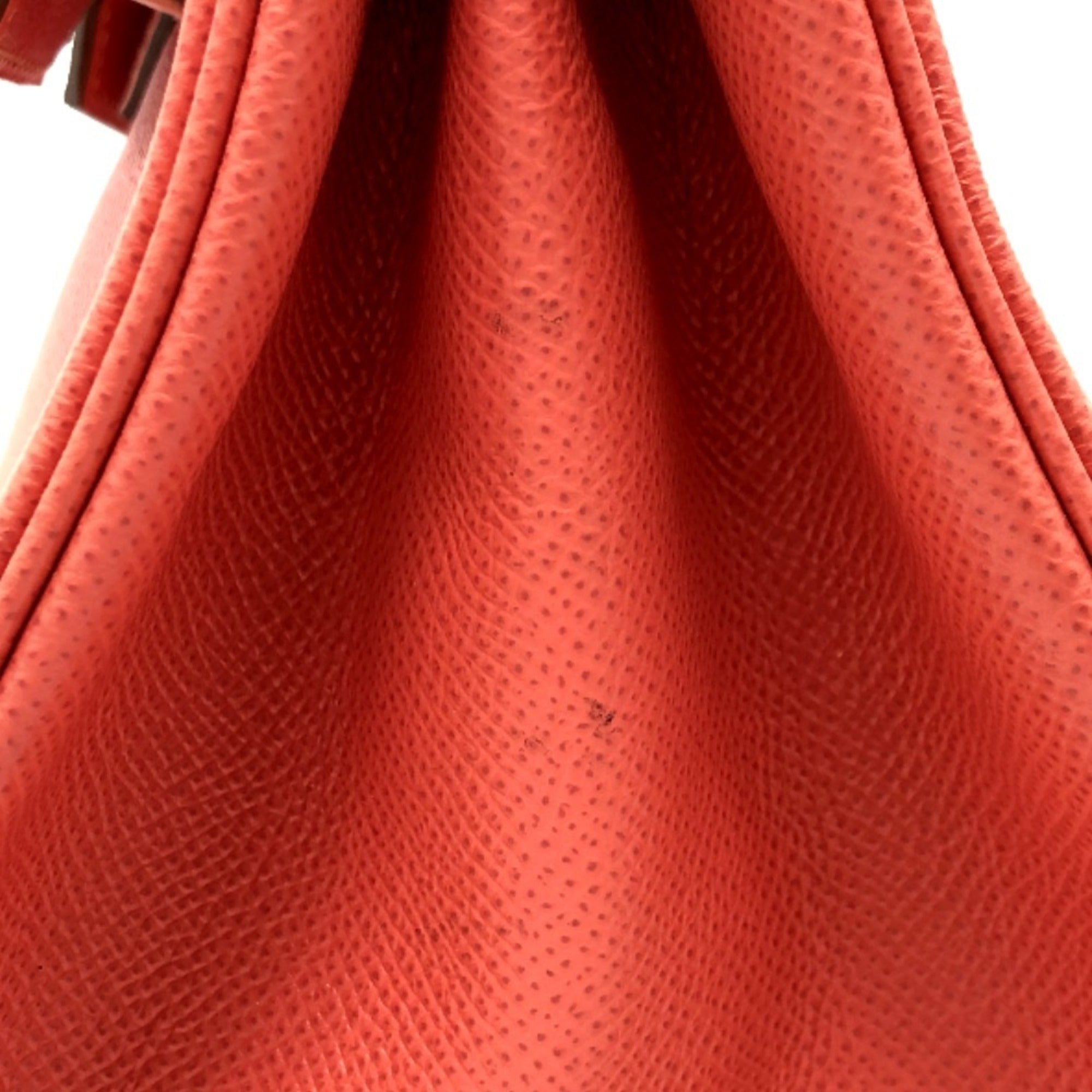 Birkin Handbag Red Epsom with Palladium Hardware 30