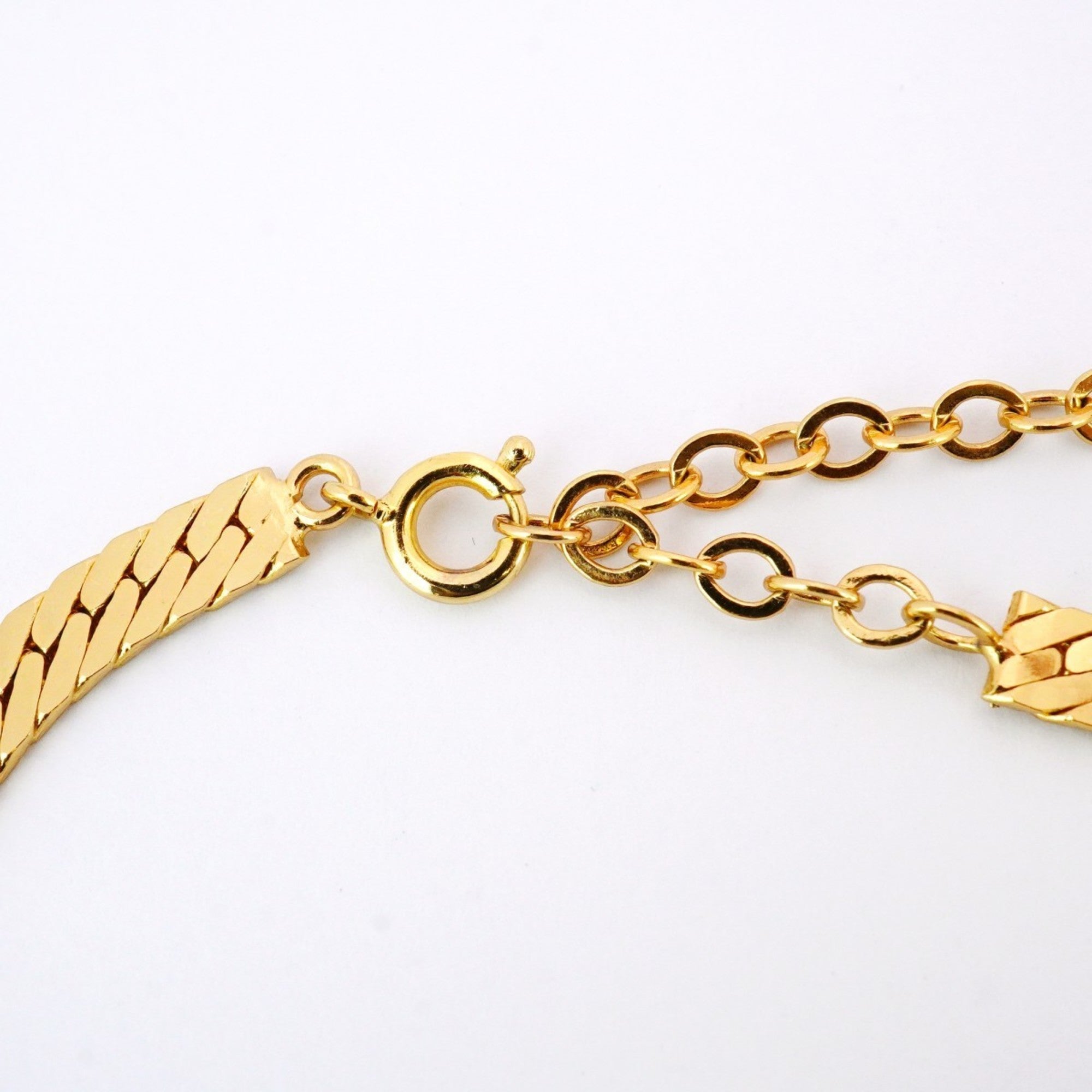 Pendant Necklace Gold with Rhinestone