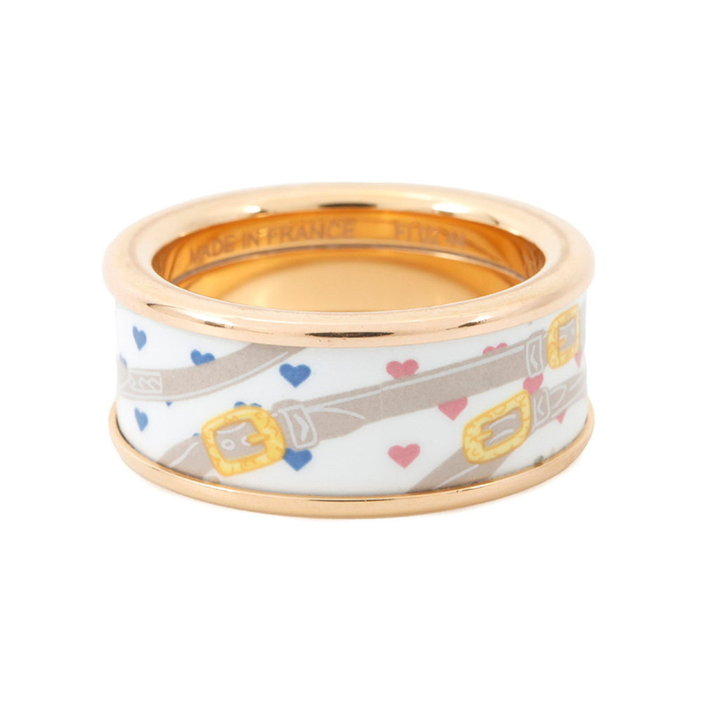 Bride de Gala Love Ring Lacquer and Metal Gold and White