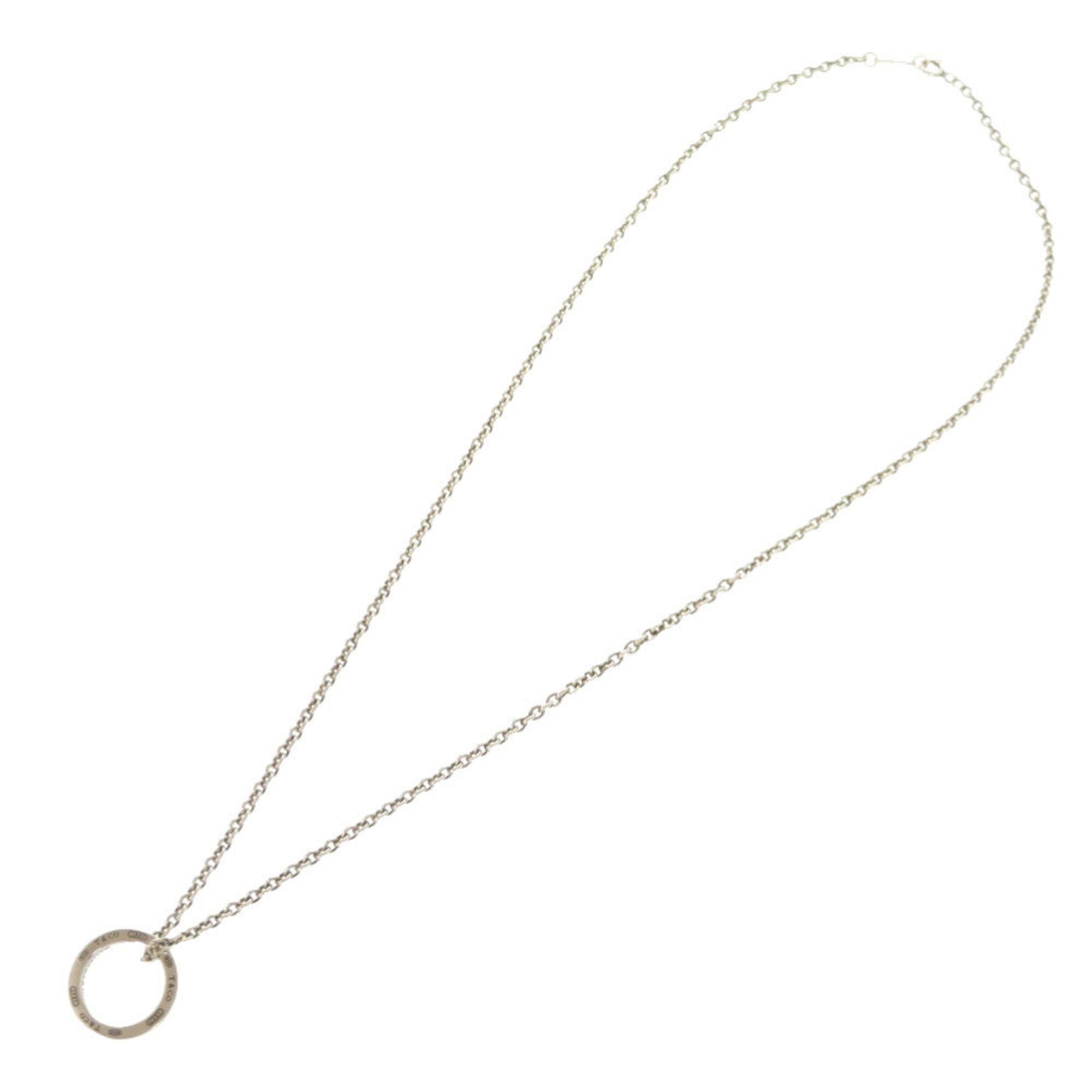 Circle Pendant Necklace Sterling Silver
