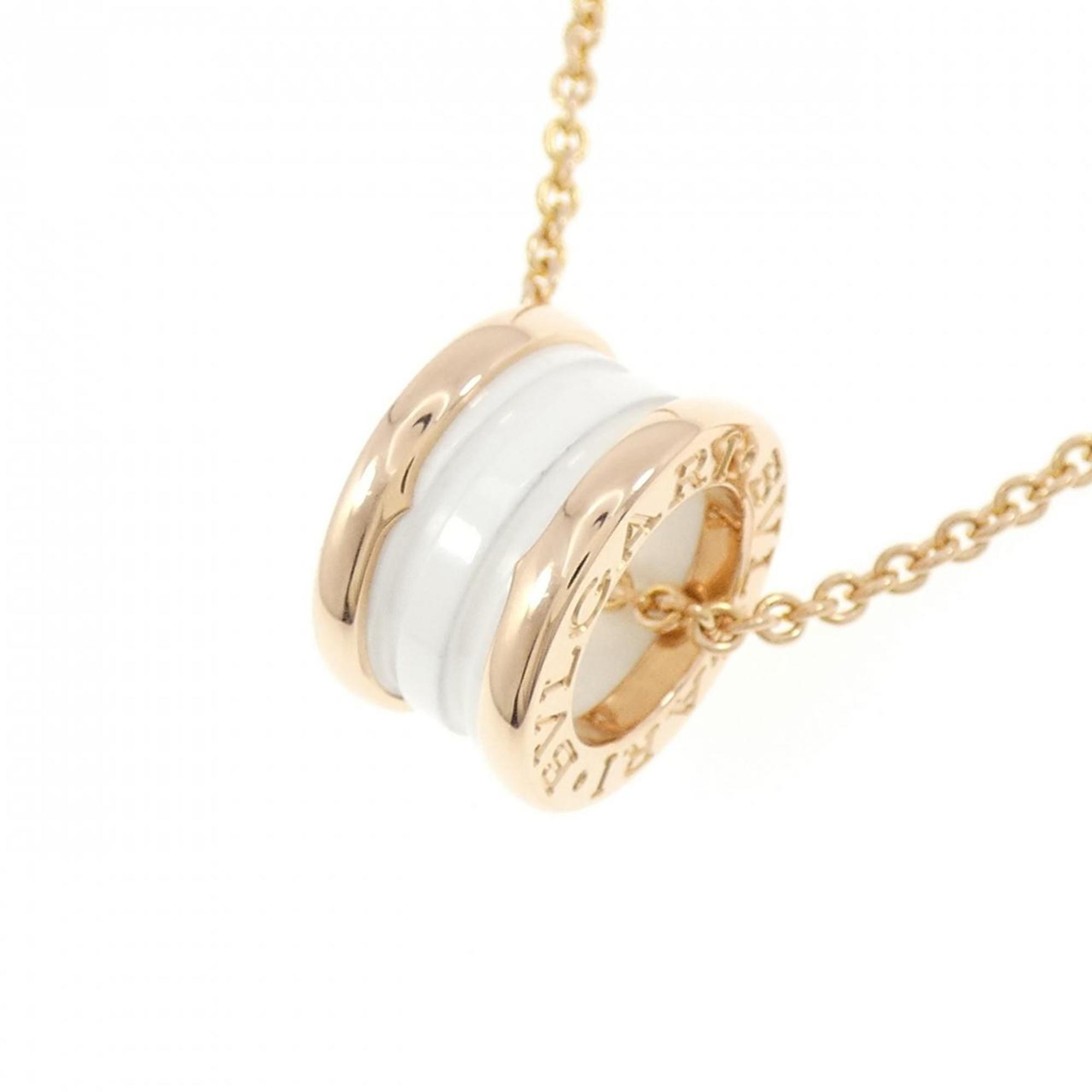 B.Zero1 Pendant Necklace Ceramic and Rose Gold